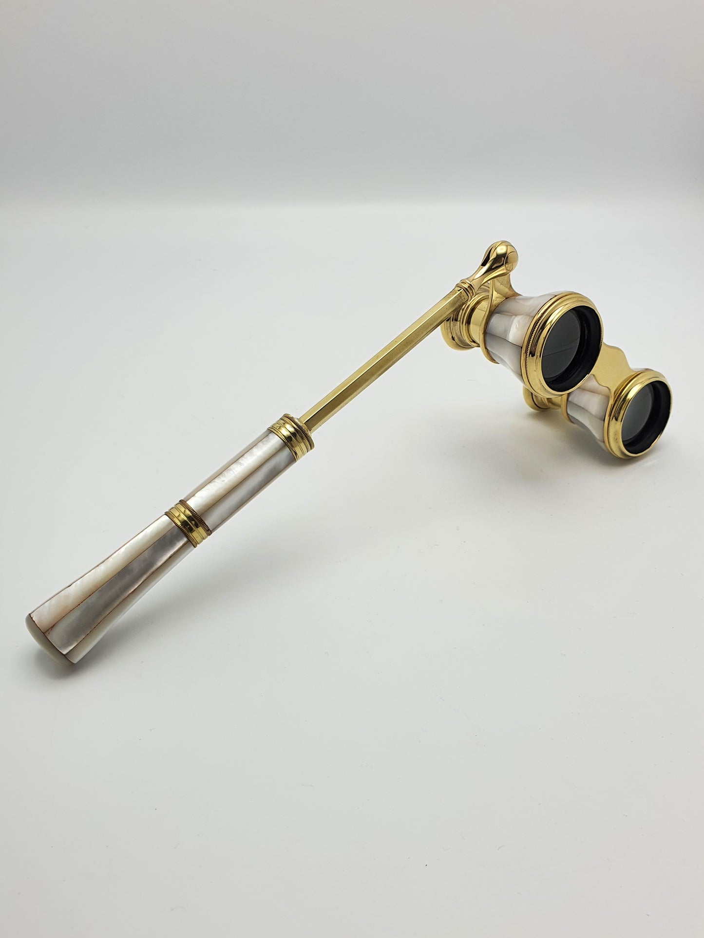 Beautiful French Mother of Pearl and Brass Opera Glasses - circa 1900