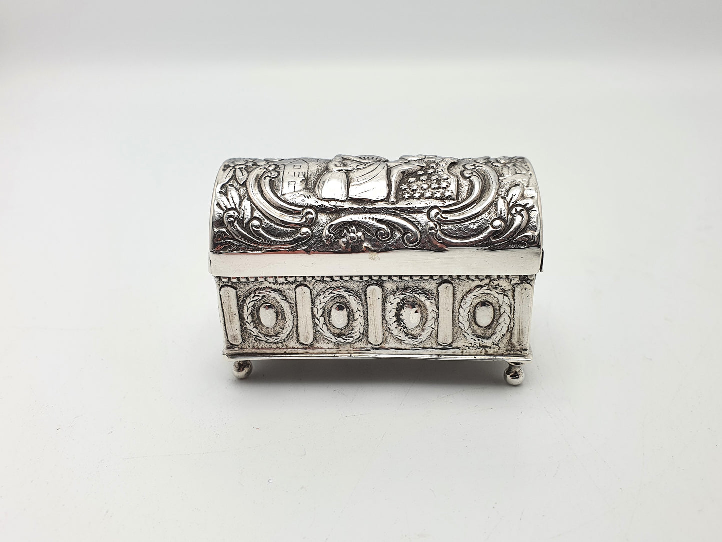 Lovely Continental Silver Trinket Box - 1890