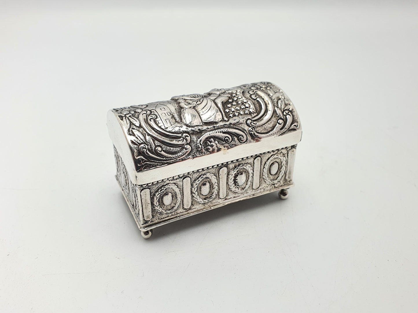 Lovely Continental Silver Trinket Box - 1890