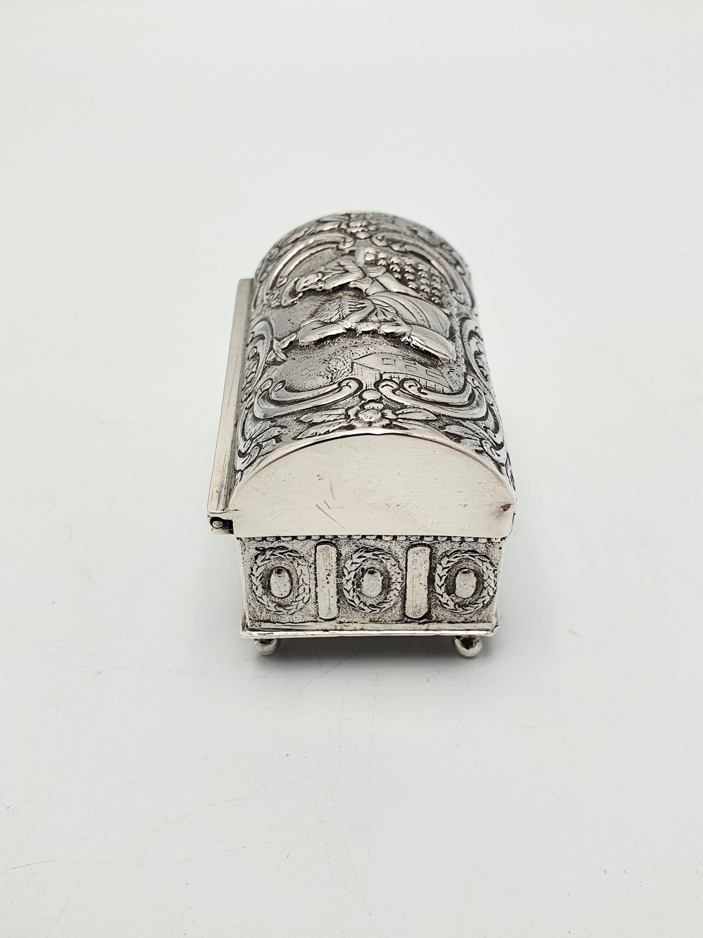 Lovely Continental Silver Trinket Box - 1890