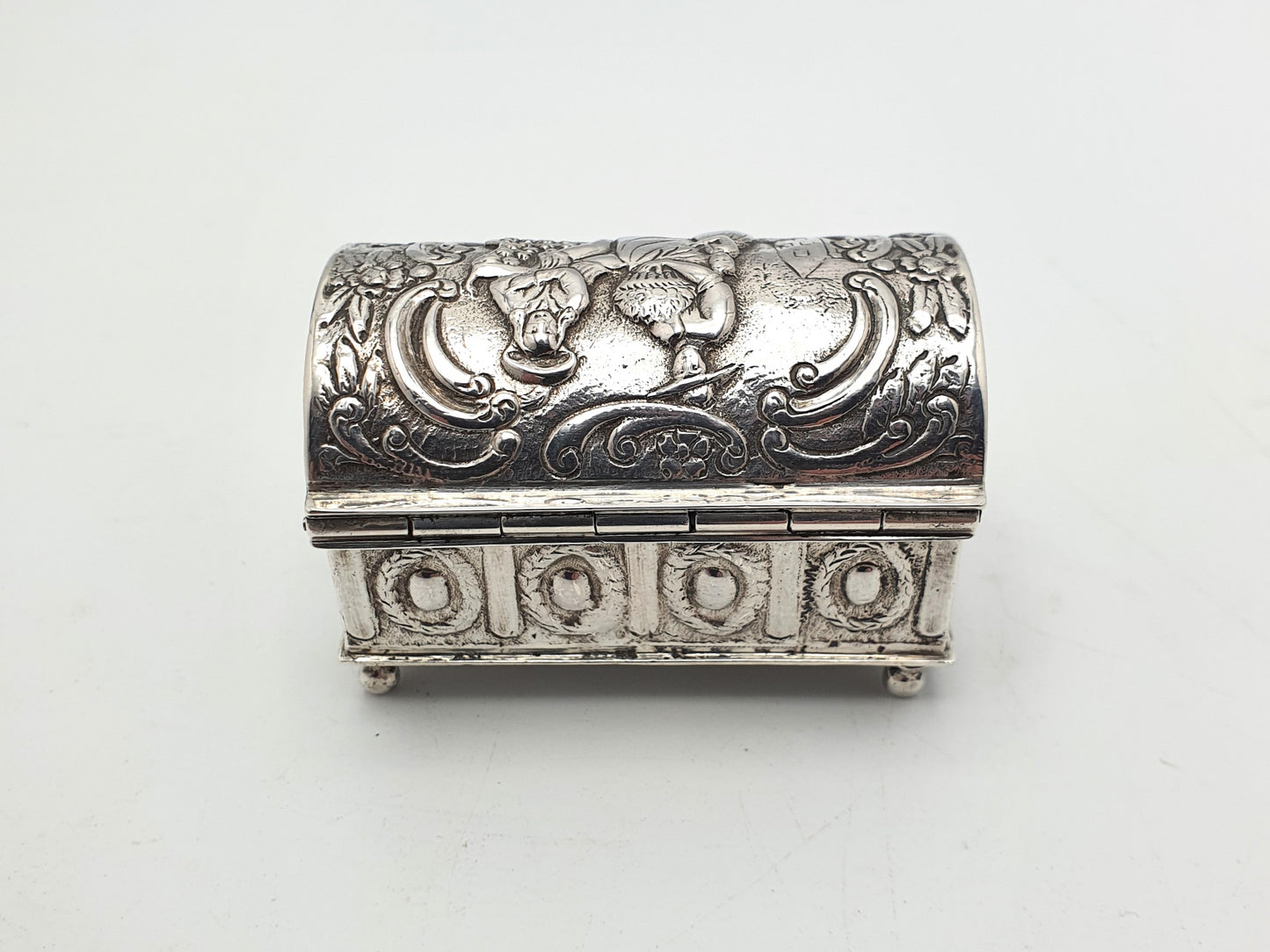 Lovely Continental Silver Trinket Box - 1890