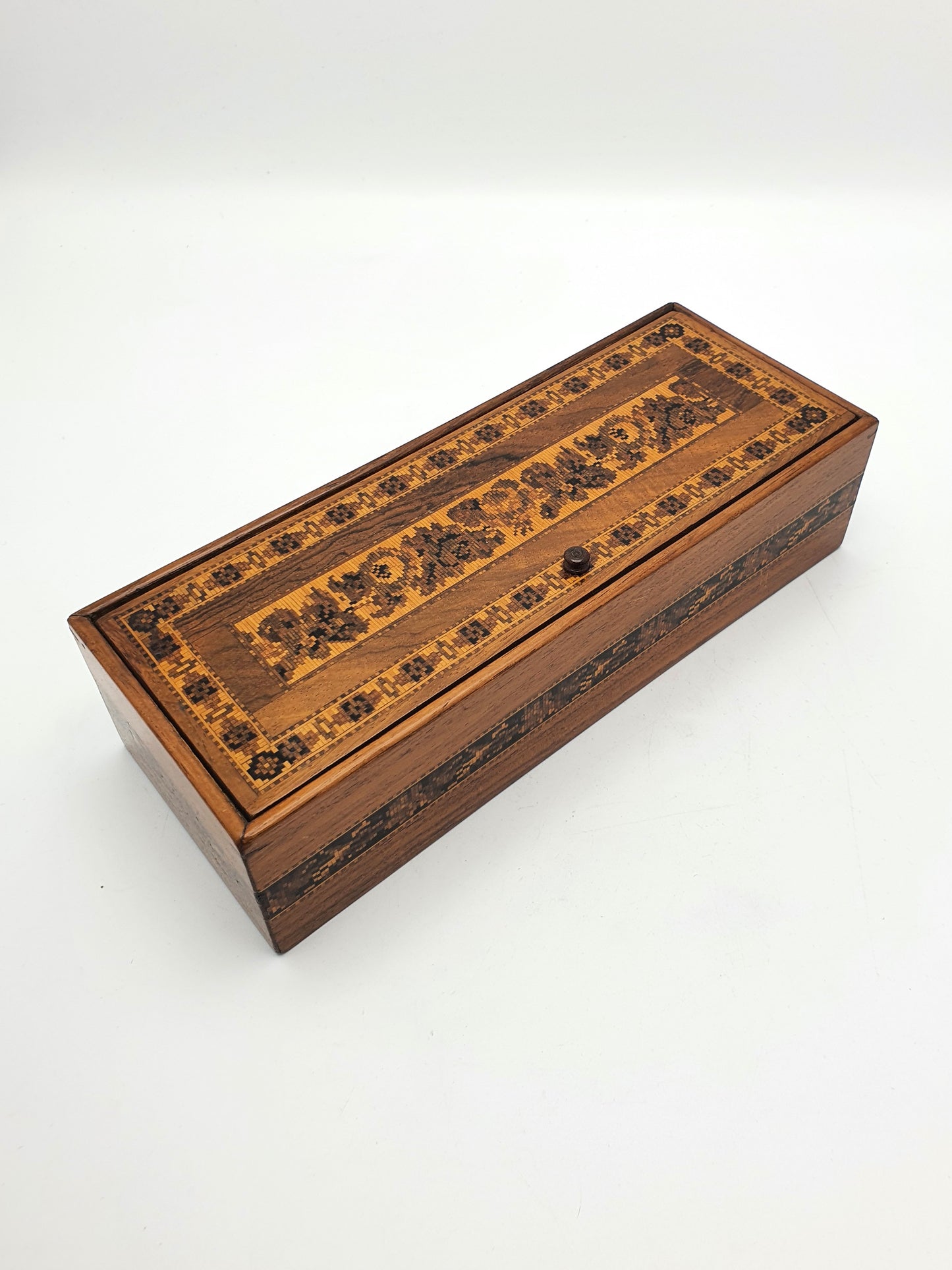 Lovely Antique Victorian Tunbridge Ware Box – circa 1870