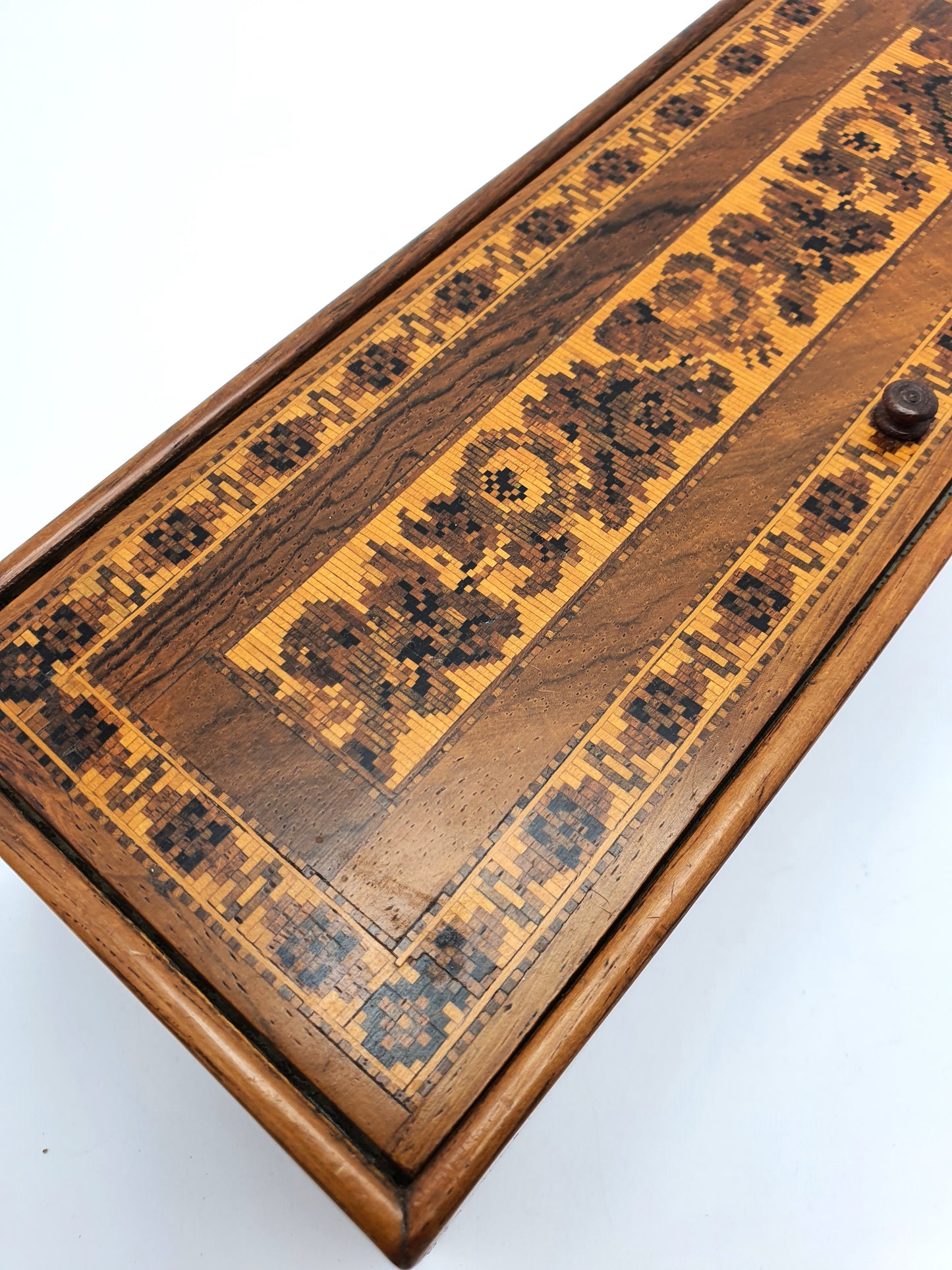 Lovely Antique Victorian Tunbridge Ware Box – circa 1870