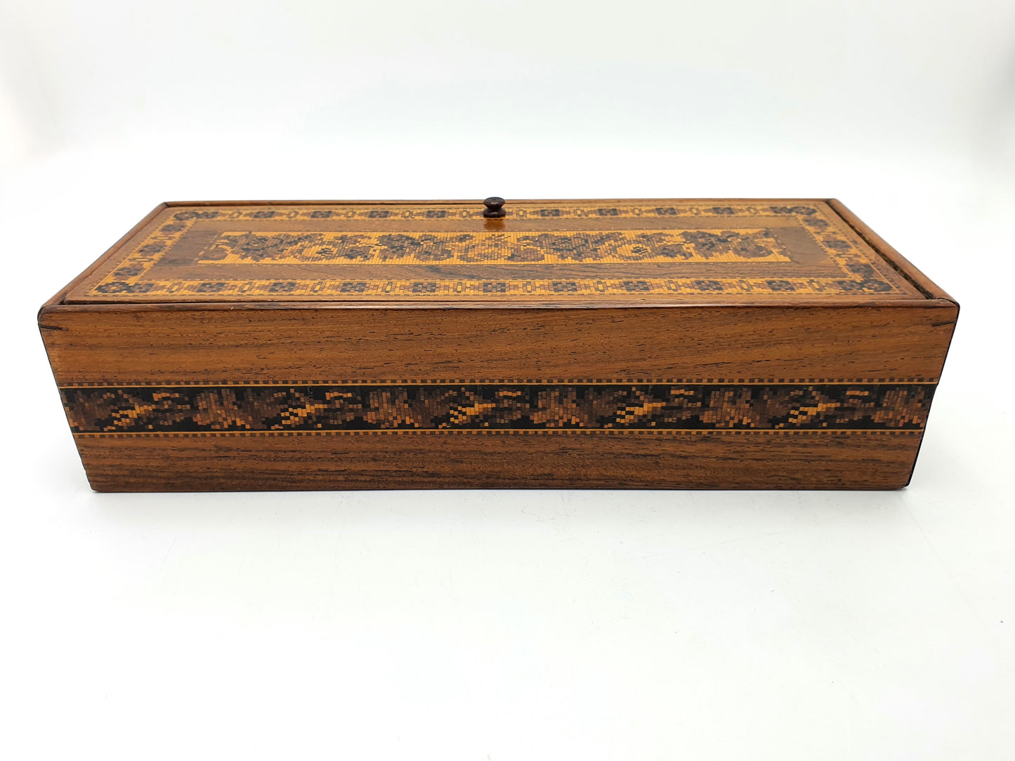 Lovely Antique Victorian Tunbridge Ware Box – circa 1870
