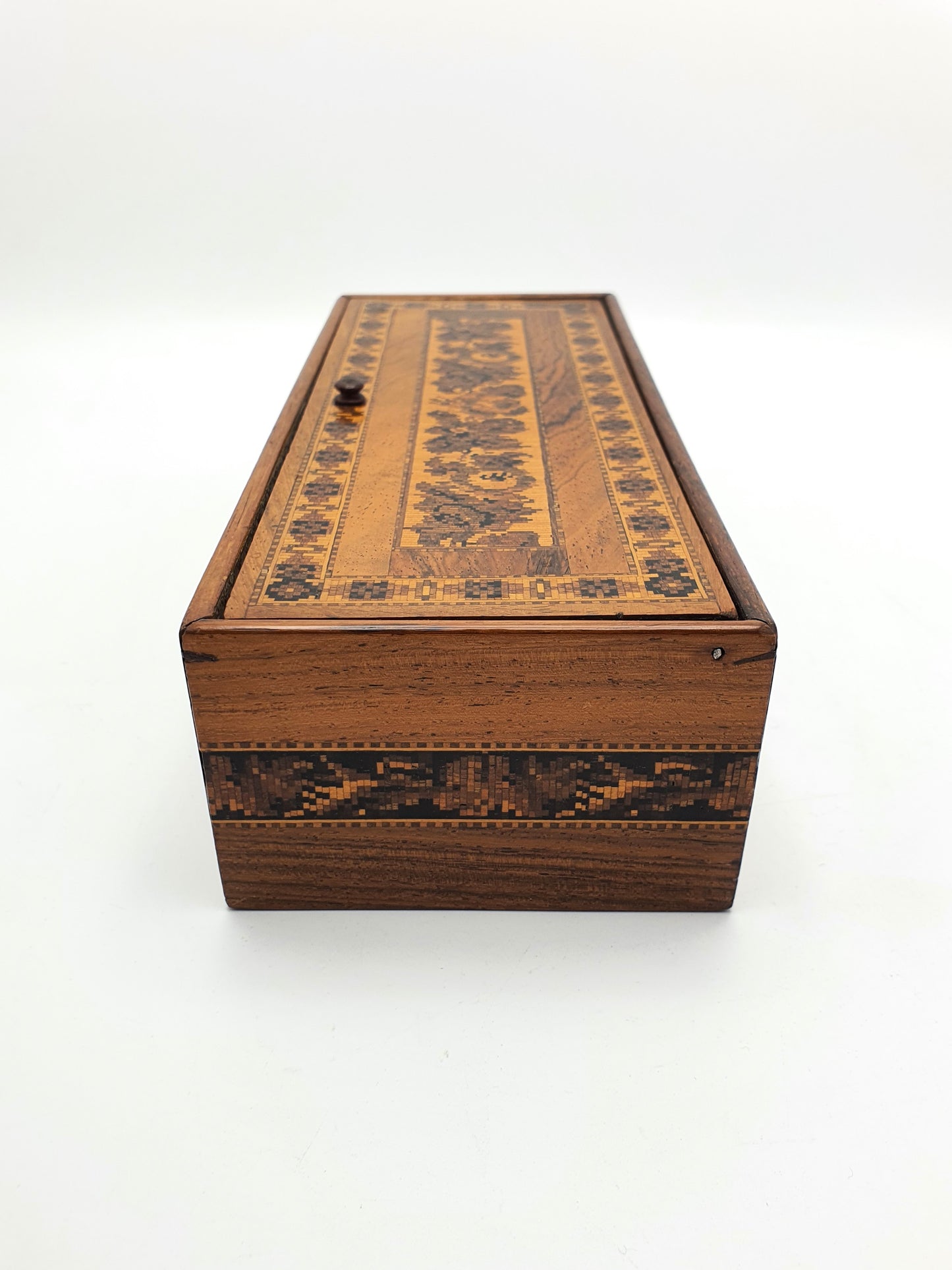 Lovely Antique Victorian Tunbridge Ware Box – circa 1870