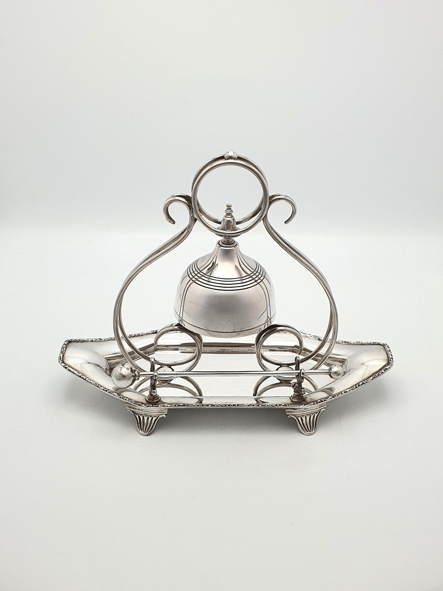 Unusual Antique Edwardian Silver-Plated Dinner Gong – circa 1905