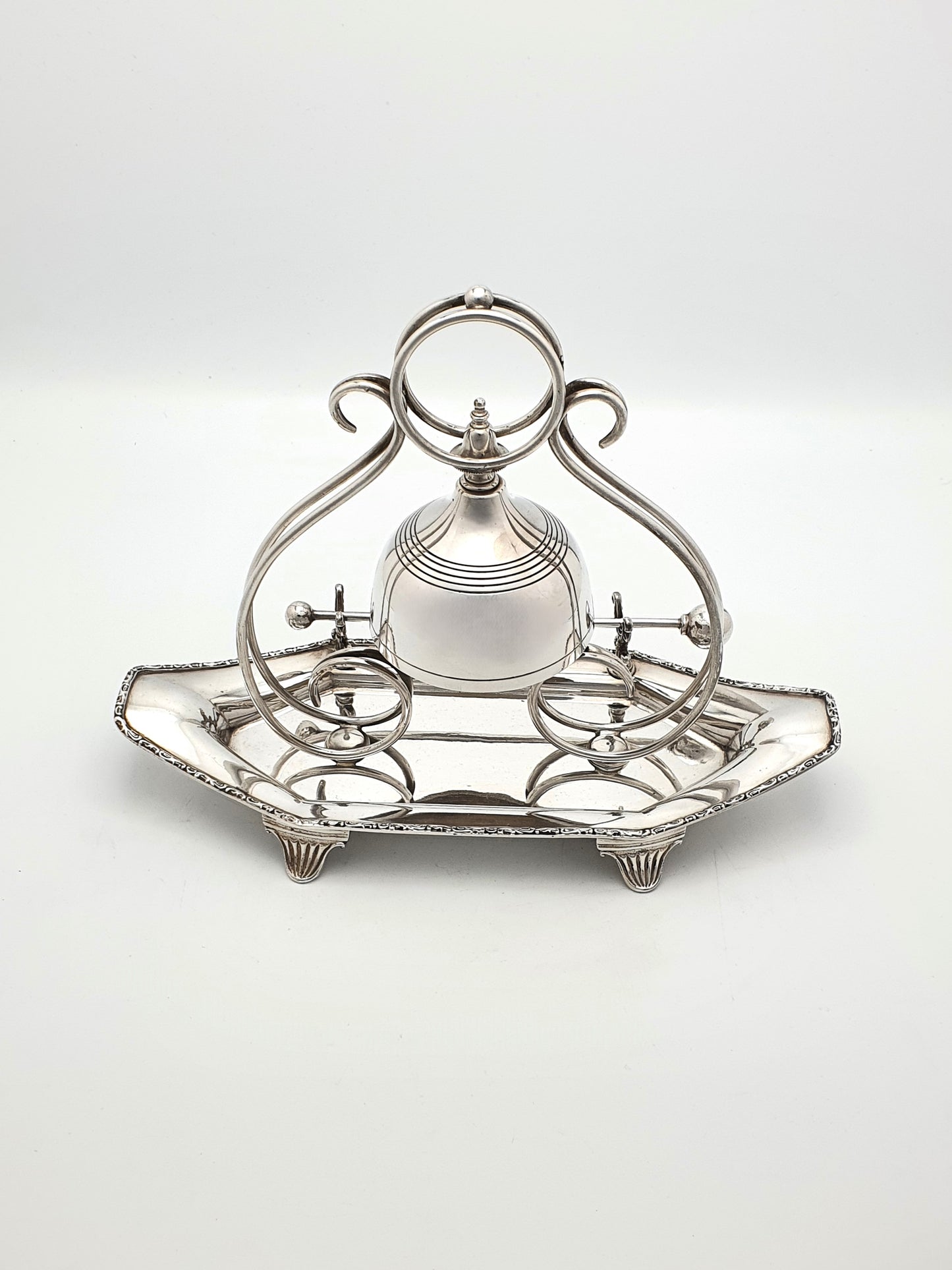 Unusual Antique Edwardian Silver-Plated Dinner Gong – circa 1905