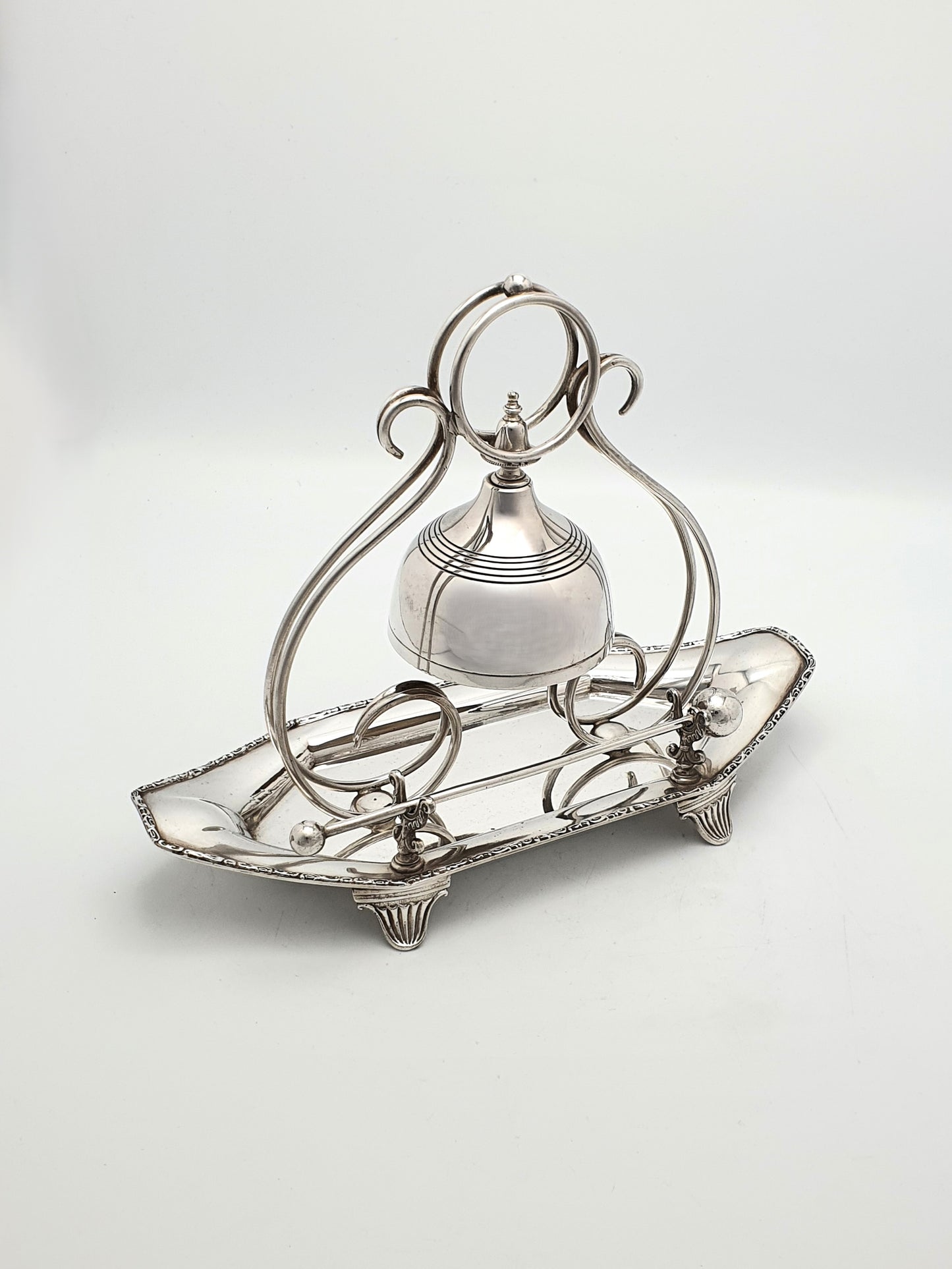 Unusual Antique Edwardian Silver-Plated Dinner Gong – circa 1905