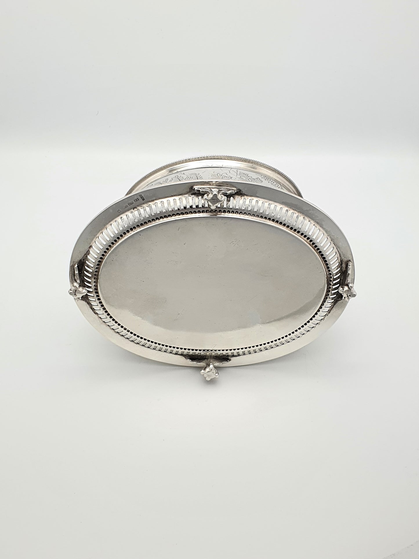 Lovely Antique Victorian Silver-Plated Oval Biscuit/Cookie Jar – circa 1880