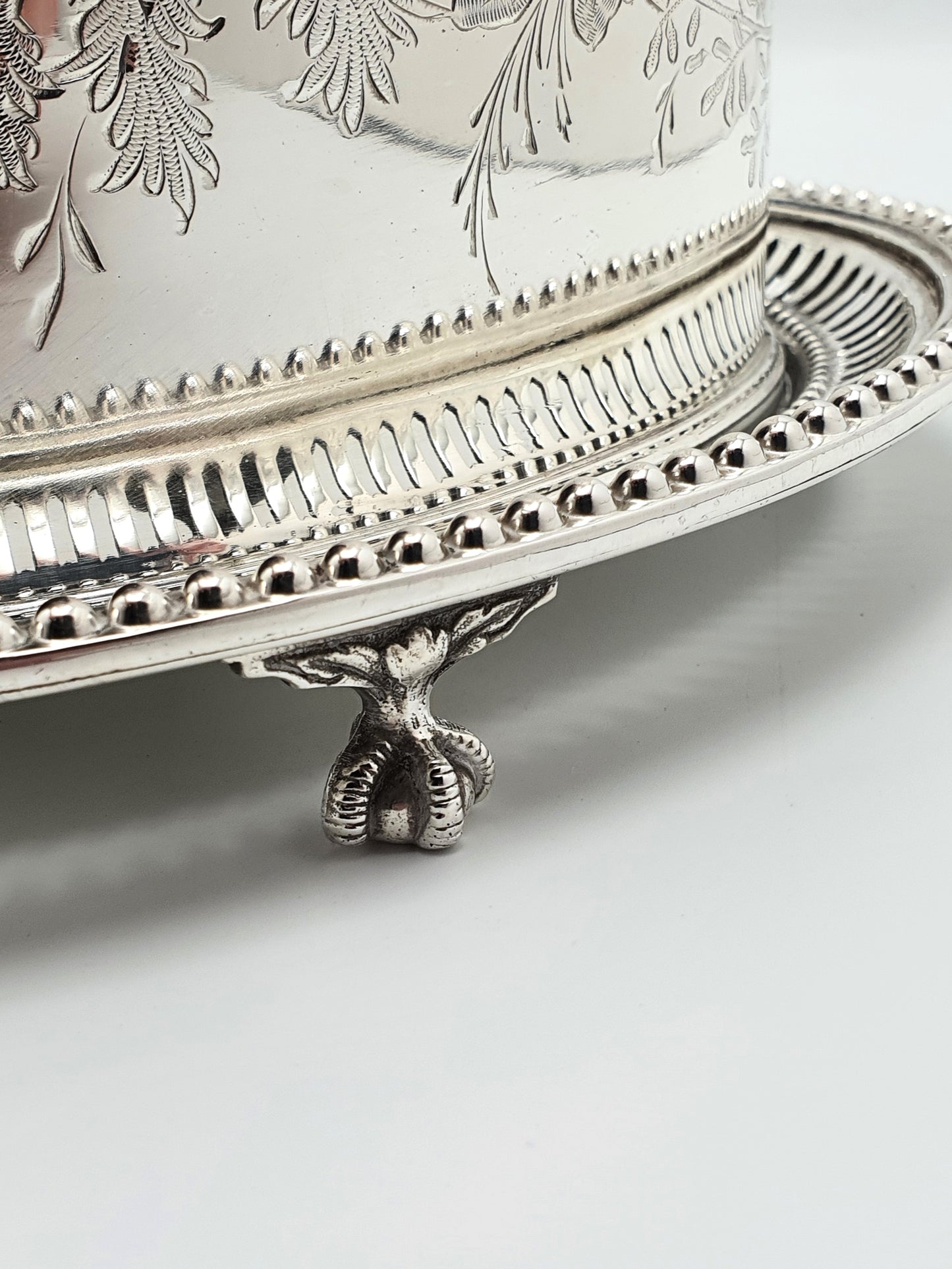 Lovely Antique Victorian Silver-Plated Oval Biscuit/Cookie Jar – circa 1880