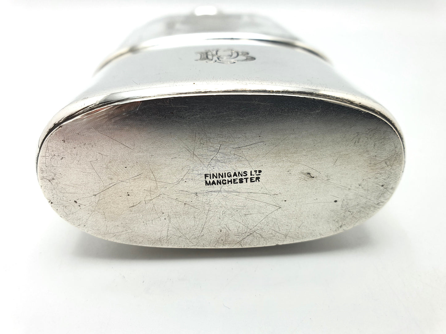 Superb Antique Silver and Cut-Glass Hip Flask – London, 1919