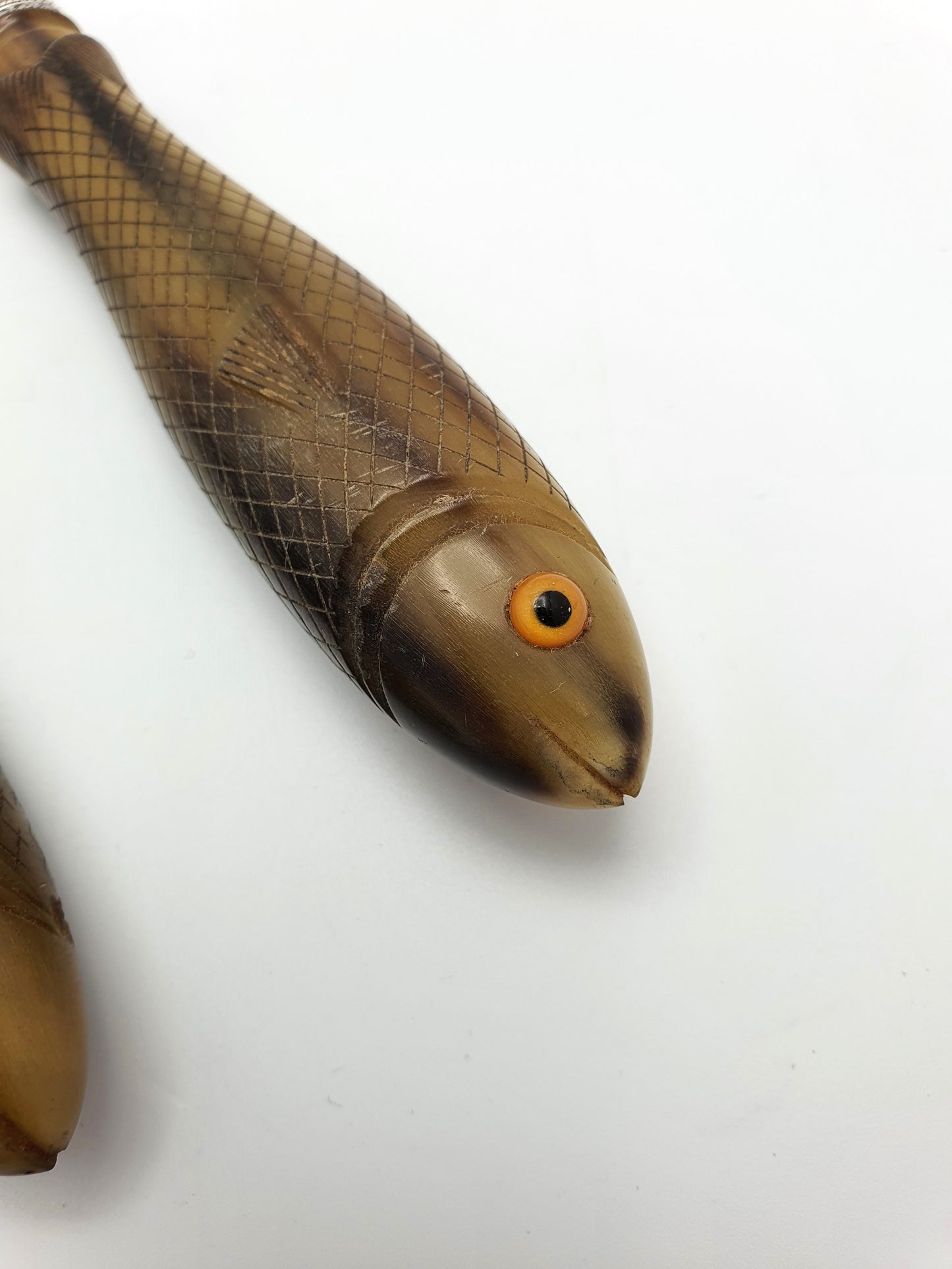Rare Antique Fish Serving Set with Beautifully Carved Fish Handles - 1893