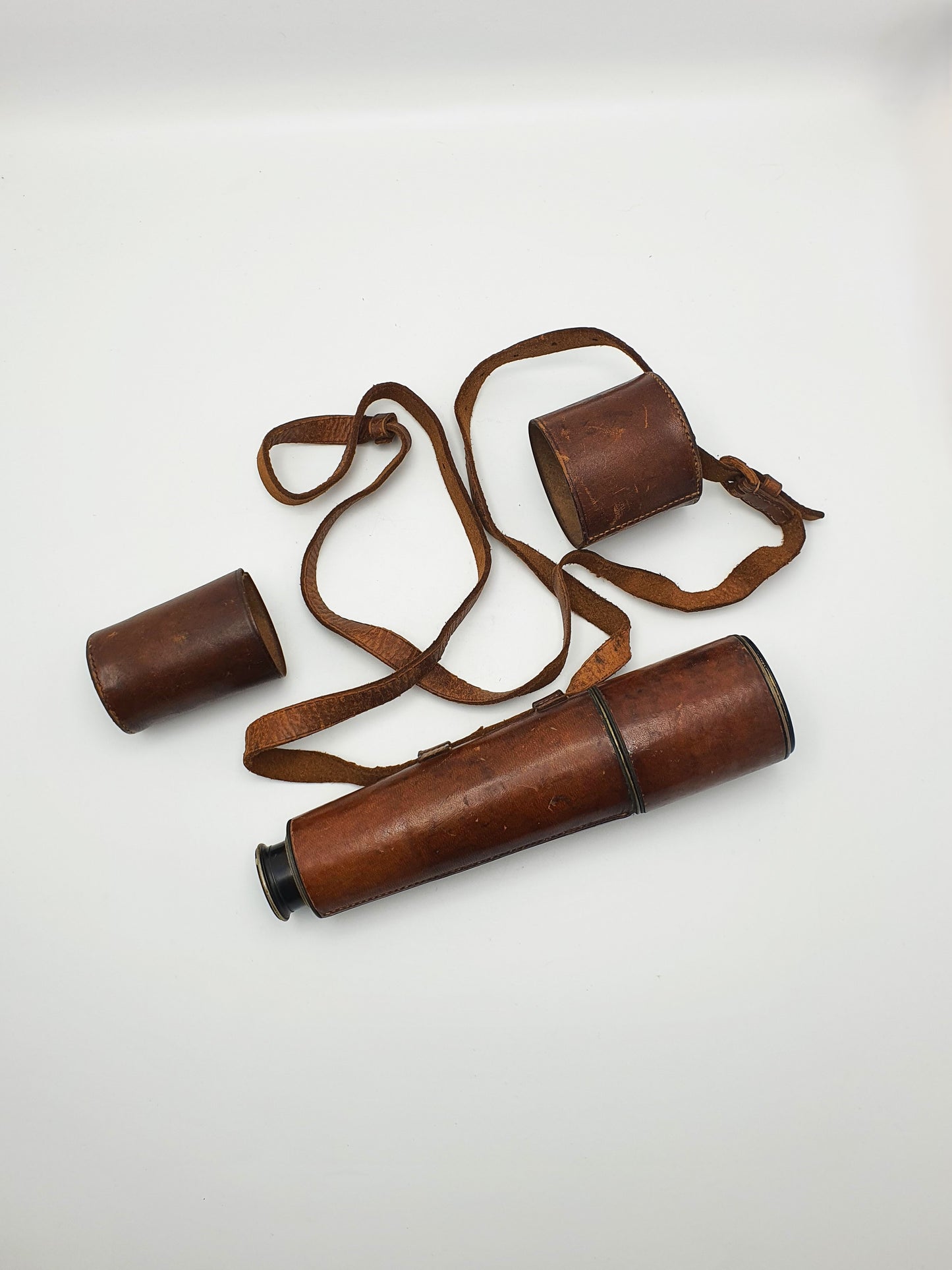 Fantastic World War One-Era Military Officer’s Telescope with Leather Case – circa 1915