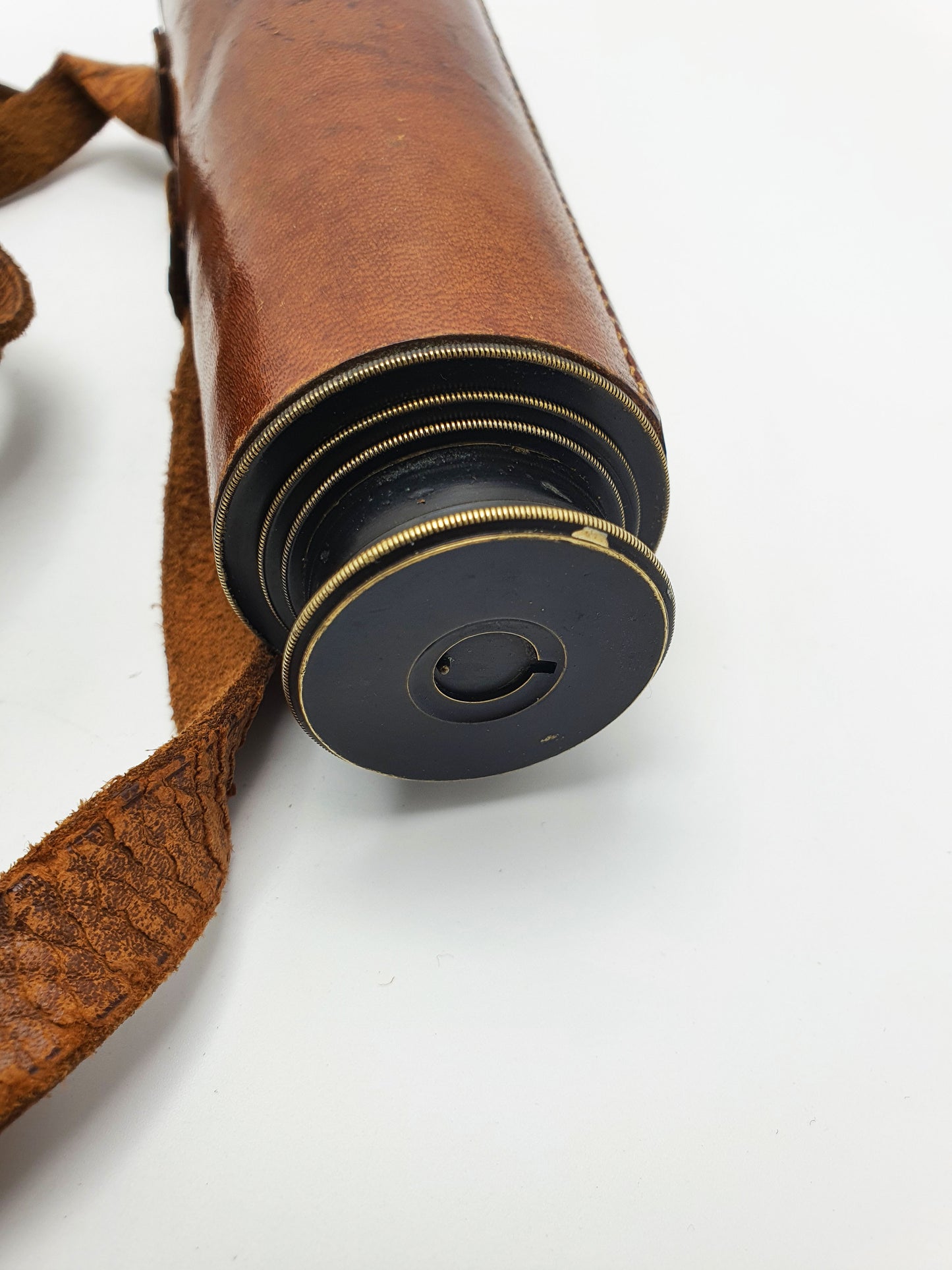Fantastic World War One-Era Military Officer’s Telescope with Leather Case – circa 1915