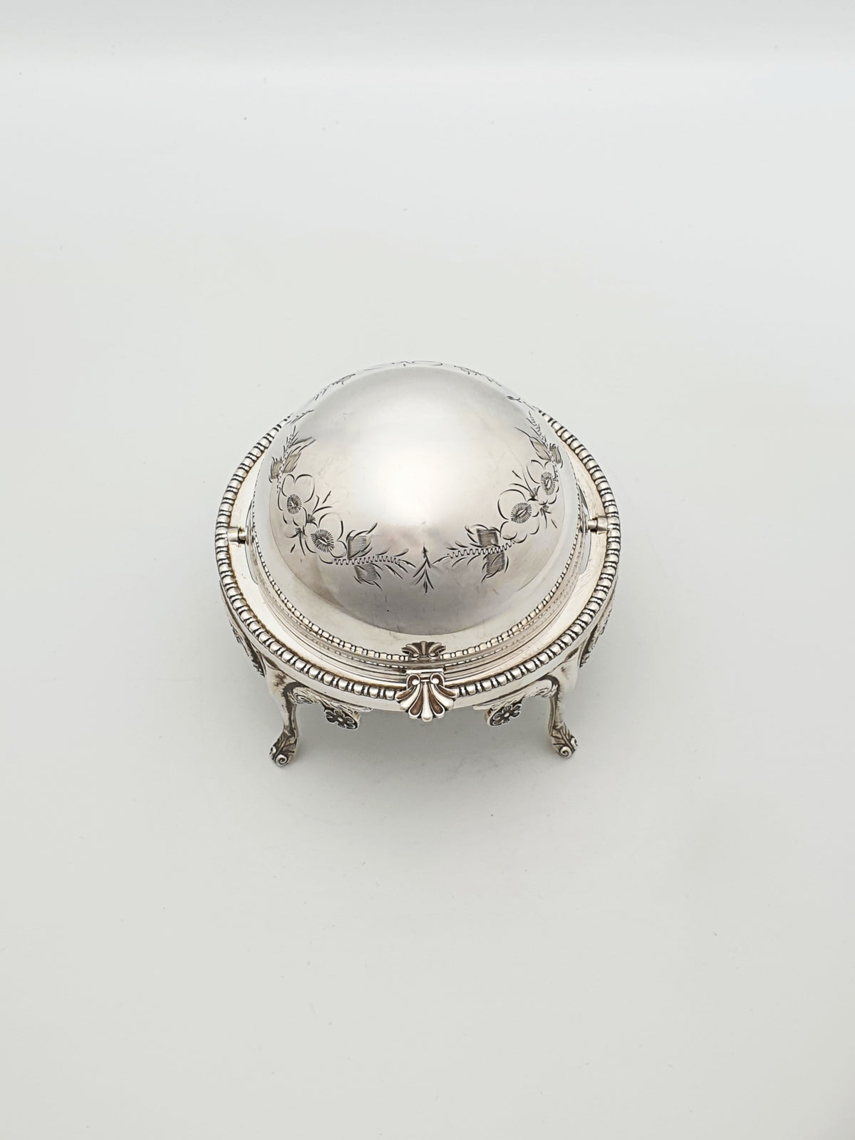 Nice Vintage Domed Caviar/Butter Dish with Glass Insert – circa 1960