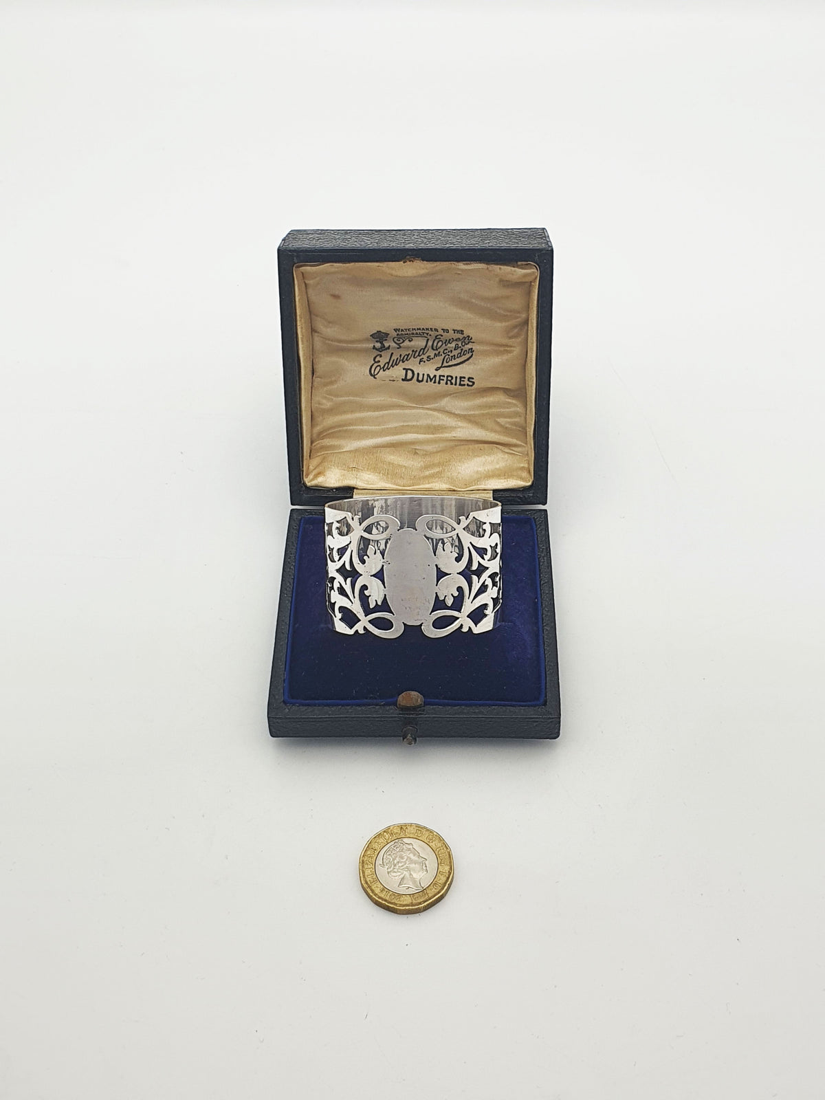 Elizabeth II Sterling Silver Pierced Napkin Ring - 1993