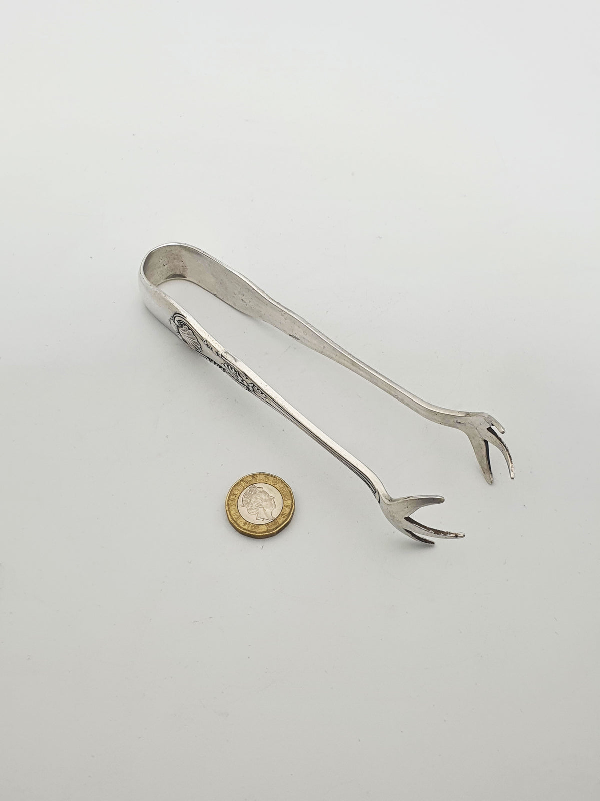 Elizabeth II Sterling Silver Ice Tongs With Claw Grips - 1972