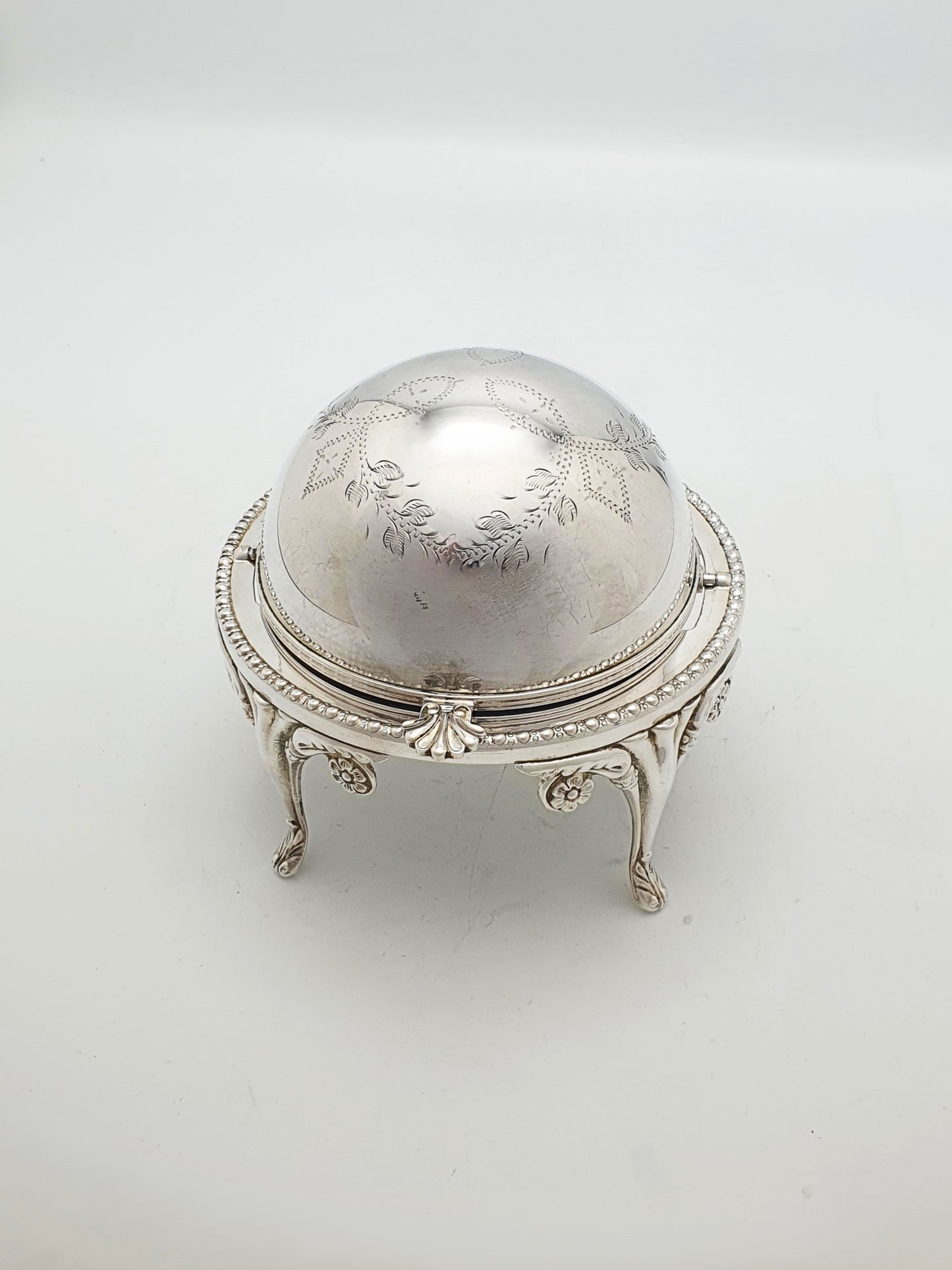 Nice Vintage Domed Caviar/Butter Dish with Glass Insert – circa 1960