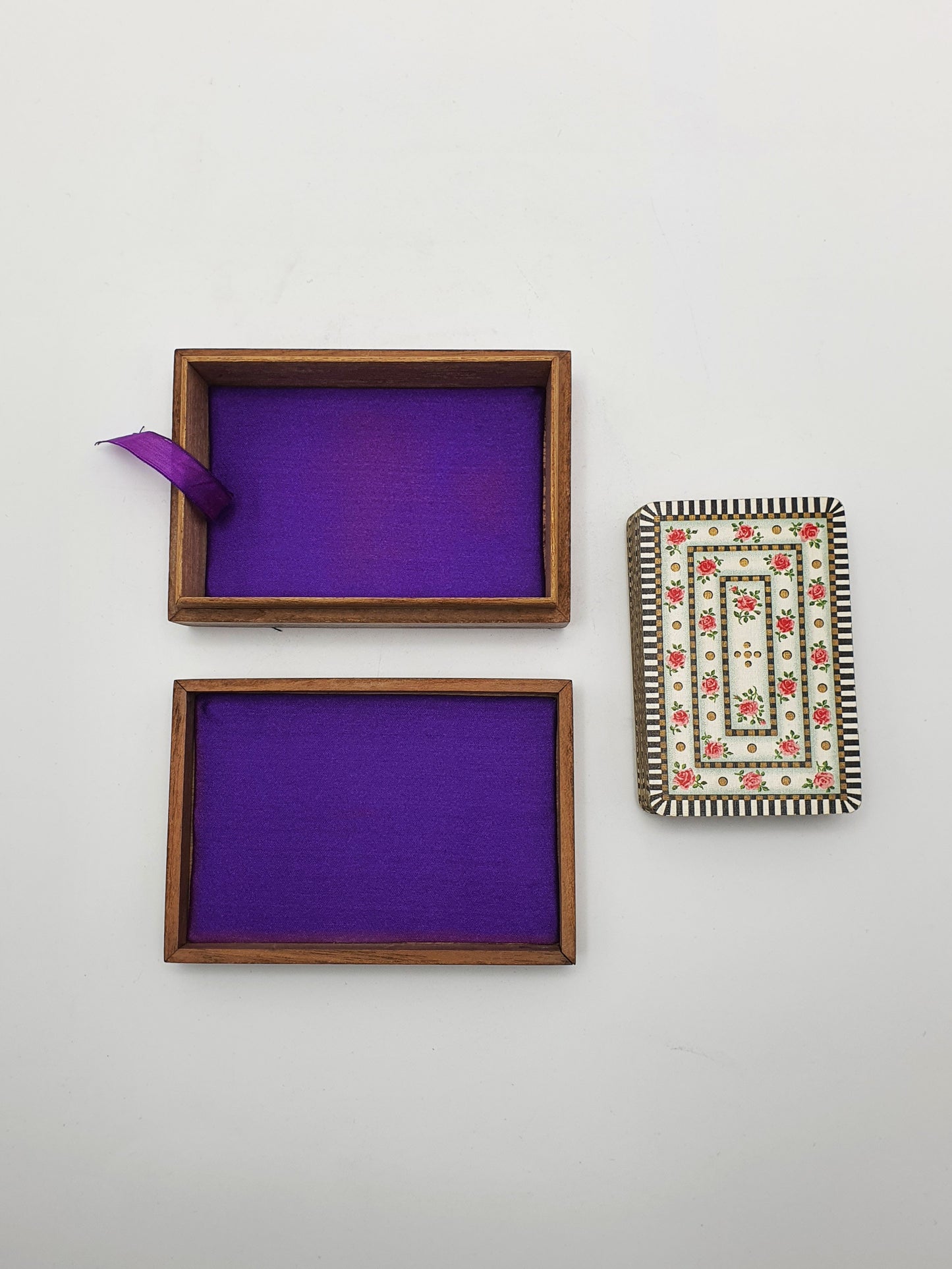 Antique Victorian Tunbridge Ware Card Box with Geometric Parquetry – circa 1880