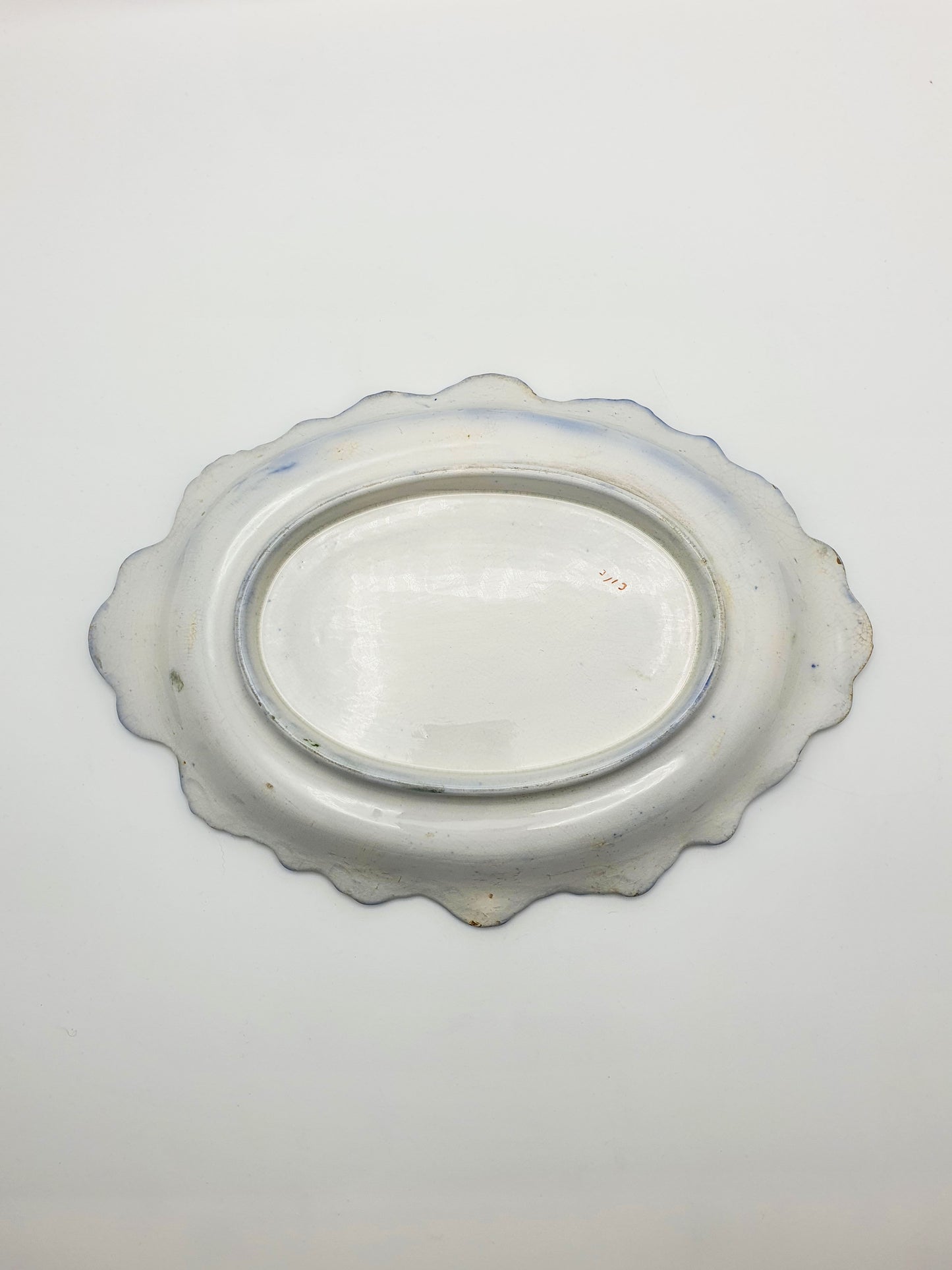 Nice Pair of Victorian Flow Blue Dishes with Gilded Edges – circa 1890