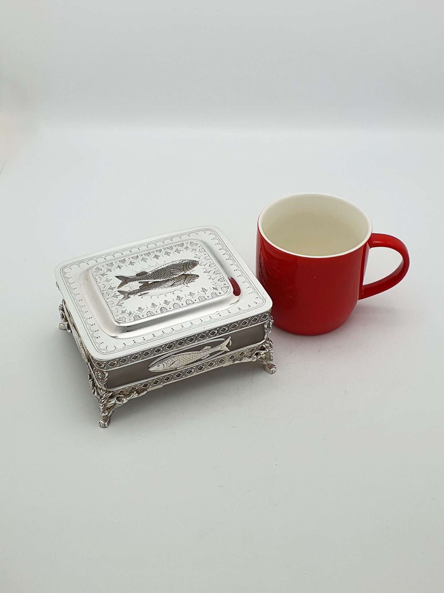 Antique Edwardian Silver Plate Sardine Dish by Walker and Hall – circa 1905