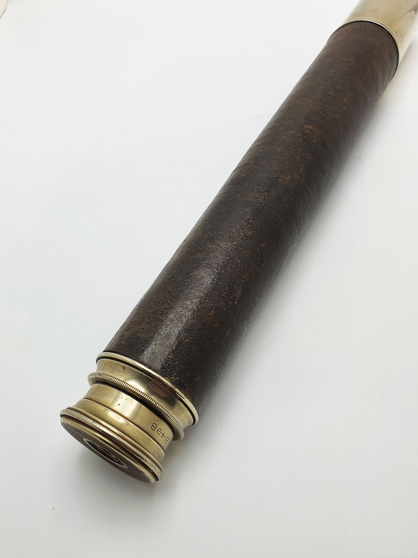 Antique Brass & Leather Naval Telescope by Ross, London – circa 1915