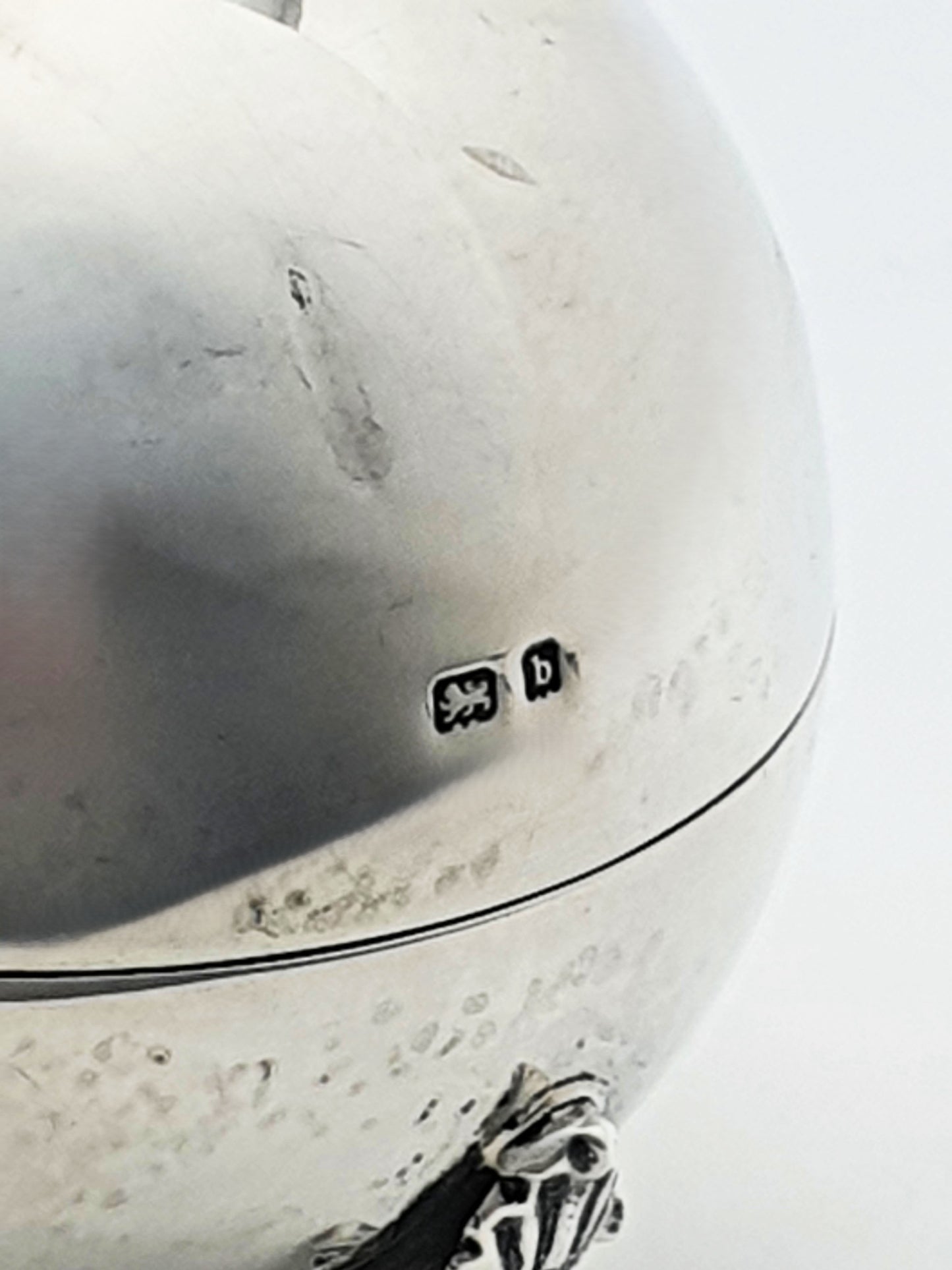 Unusual Antique Edwardian Sterling Silver String Holder - 1901