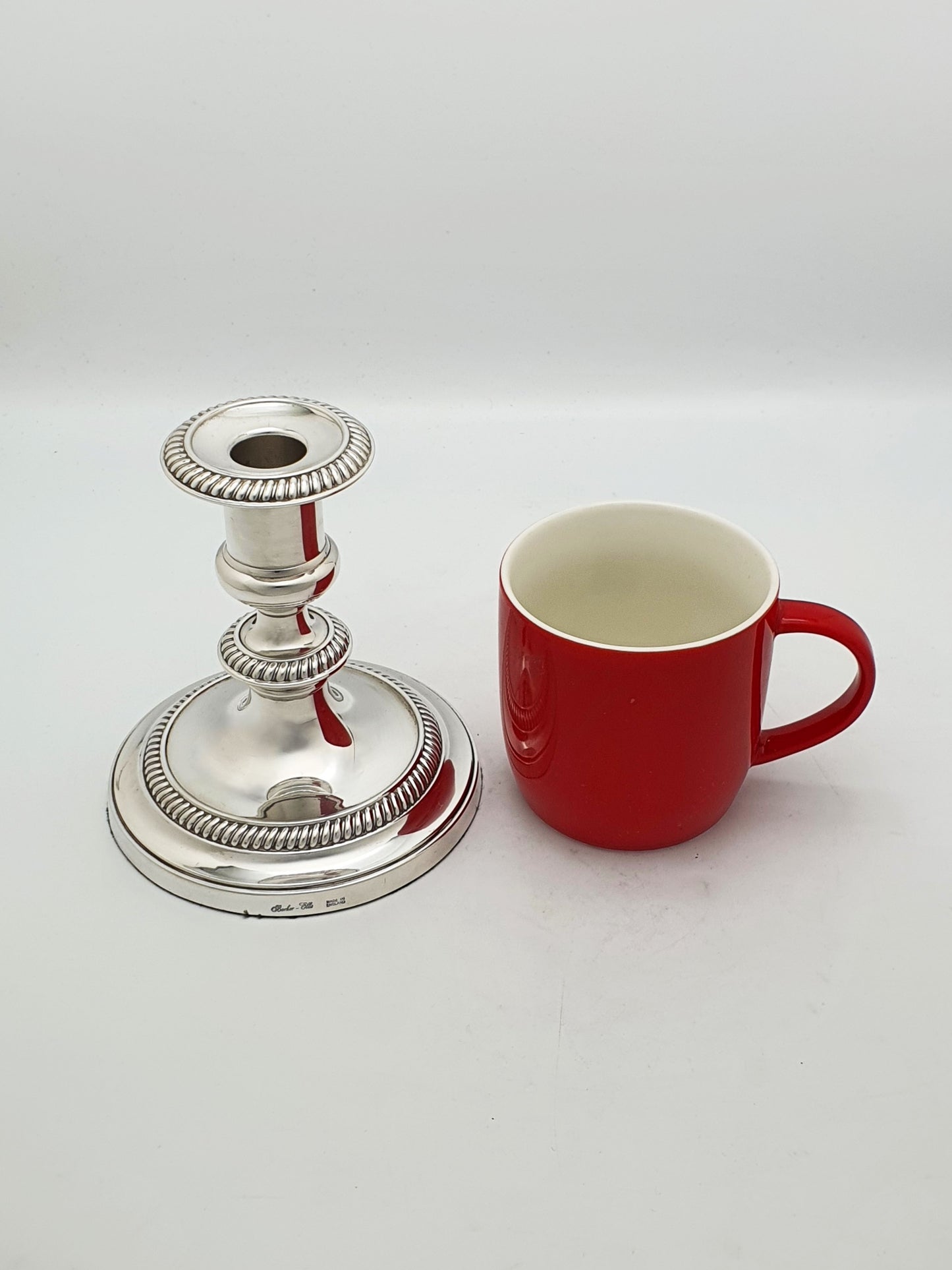 Nice Pair of Antique English Low Candlesticks – circa 1920