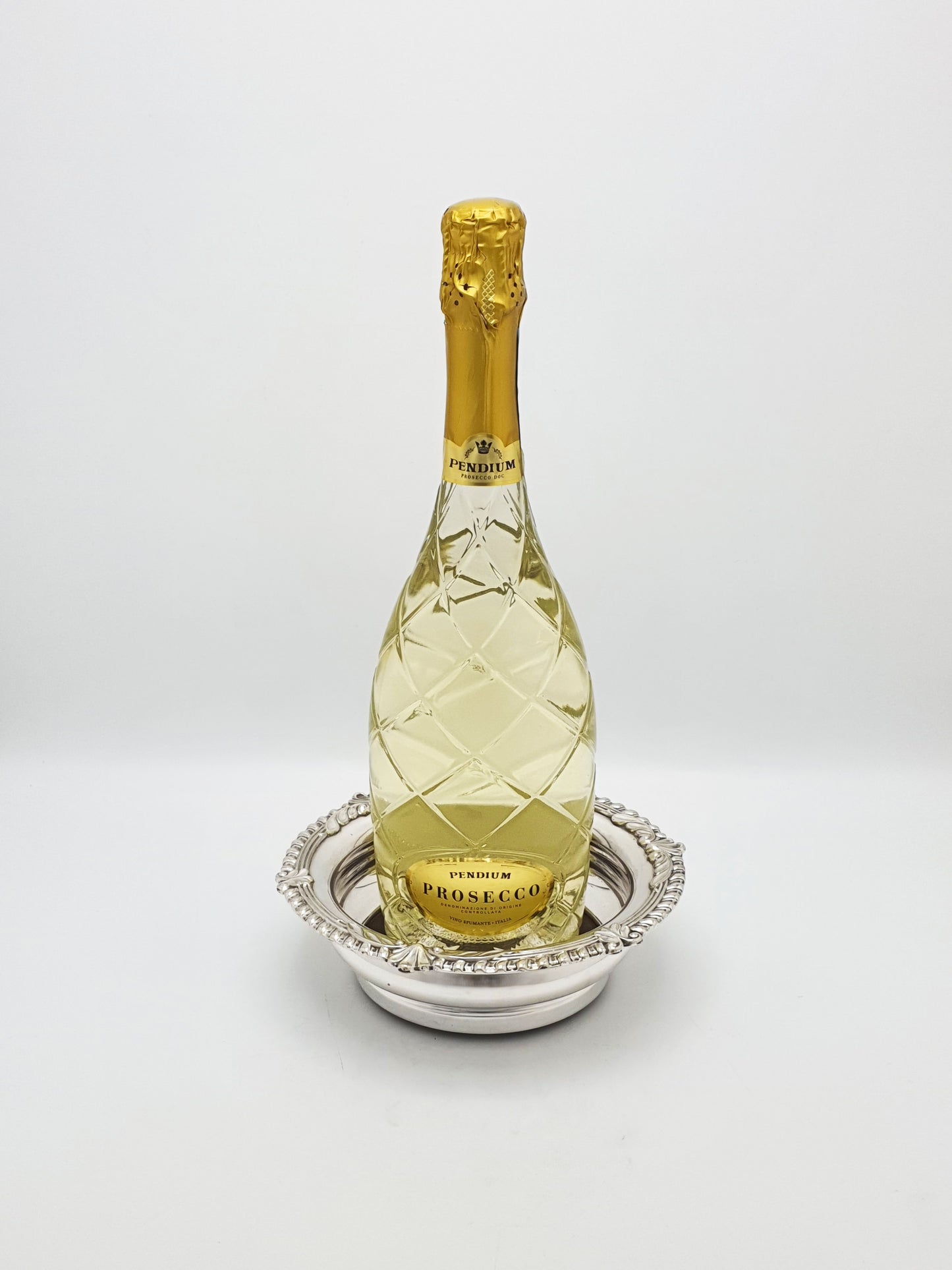 Pair of Antique Silver Plate & Mahogany Wine Bottle Coasters – circa 1920