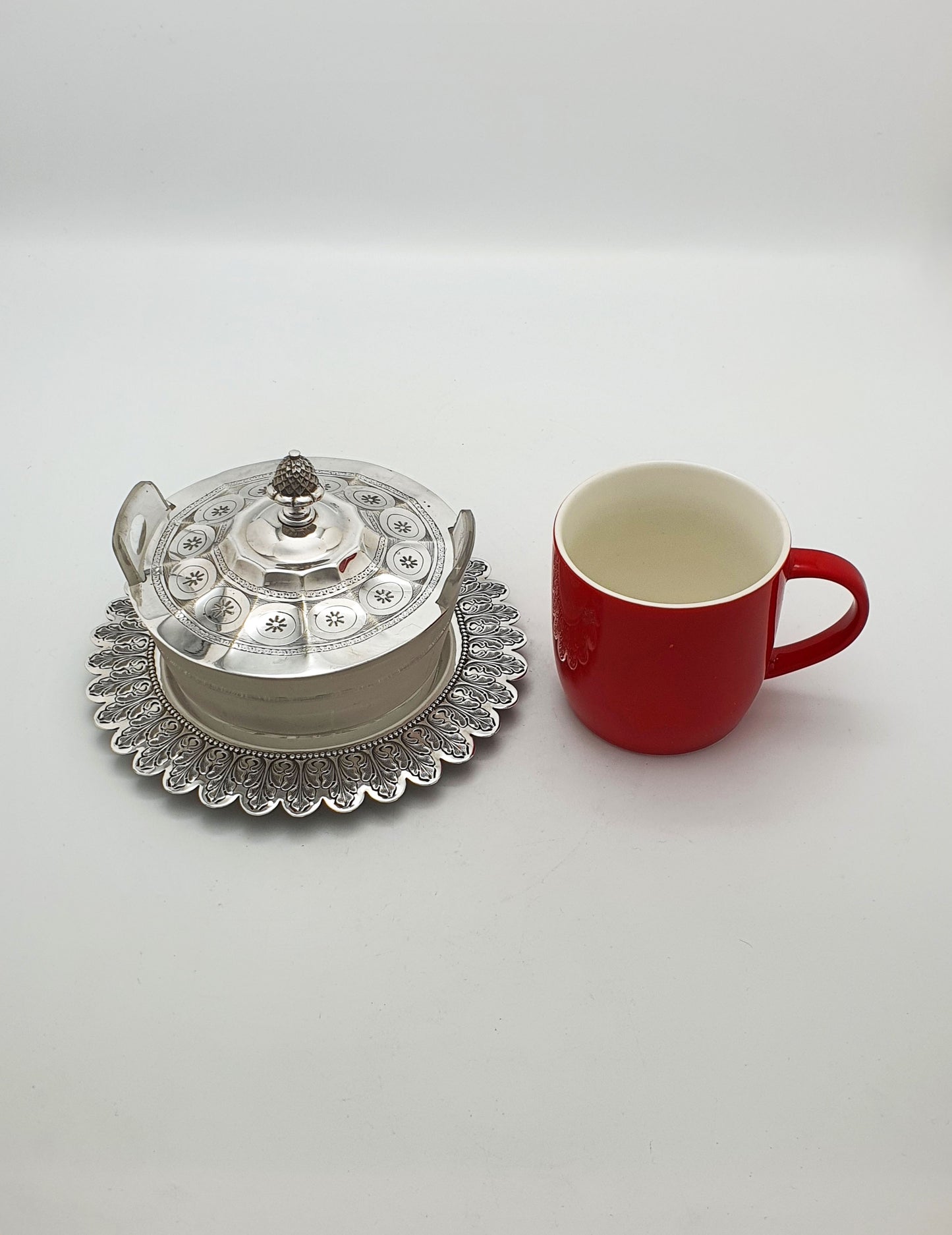 Lovely Antique Victorian Butter Dish with Glass Liner – circa 1880