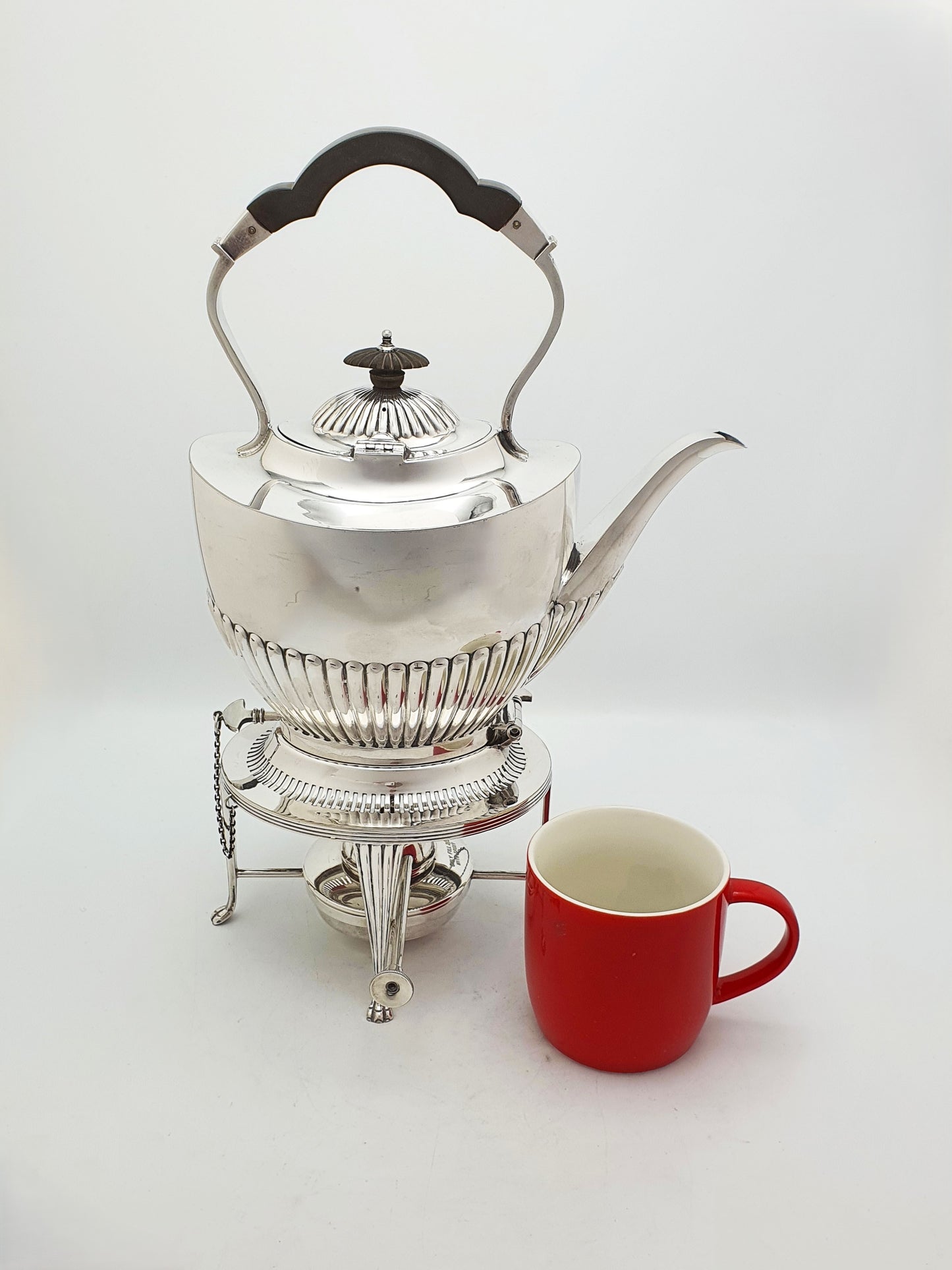 Lovely Antique Edwardian Spirit Kettle On Stand With Burner – circa 1905