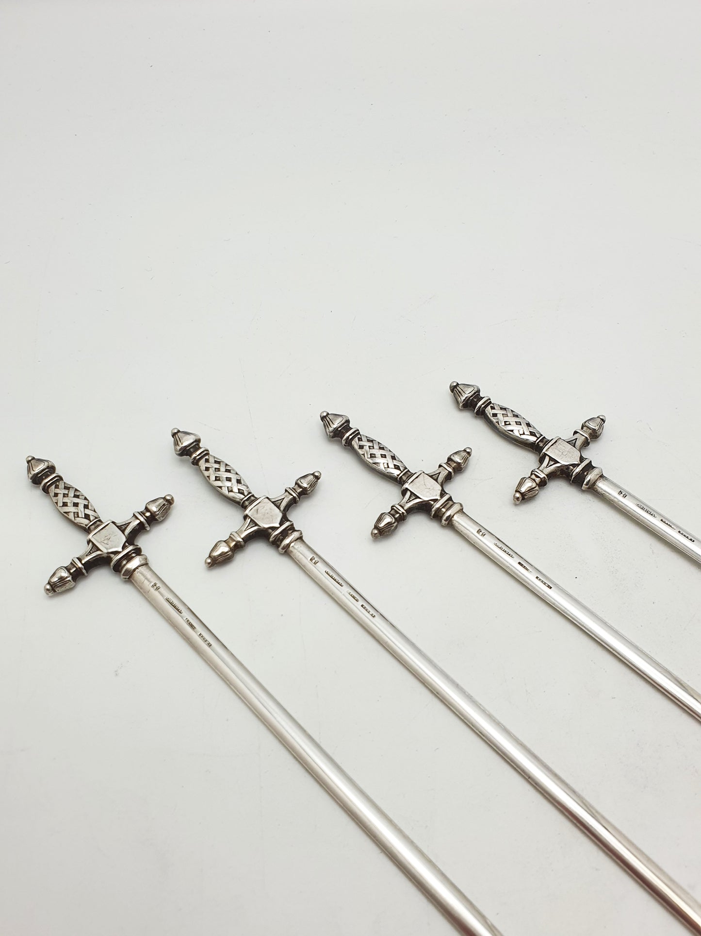 Christofle Silver Plated Sword Handle Meat Skewers Set of Four – circa 1960