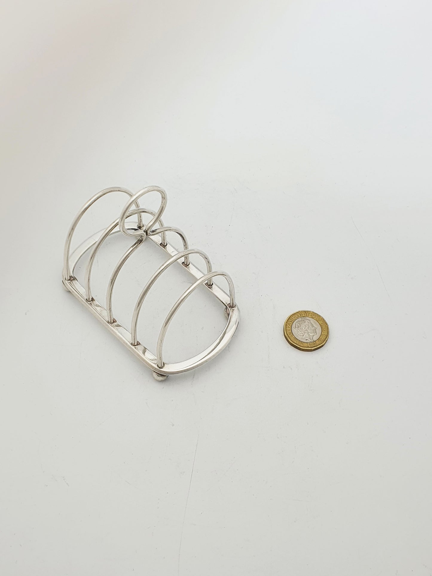 Nice Small Antique Victorian Sterling Silver Toast Rack – London, 1900