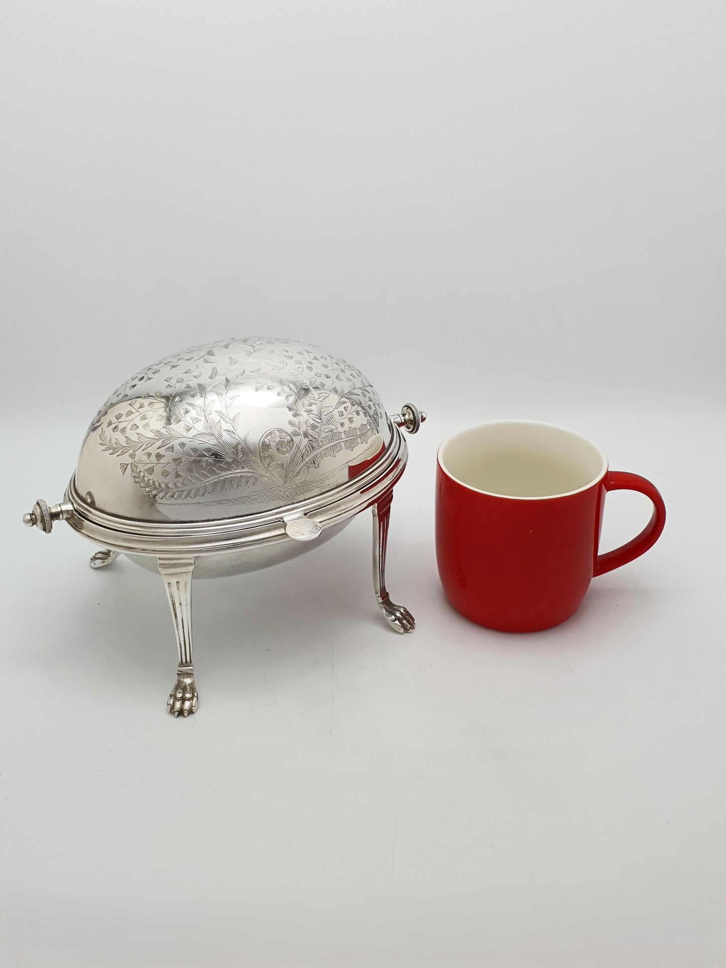 Antique Victorian Silver Plated Engraved Revolving Butter Dish – circa 1880