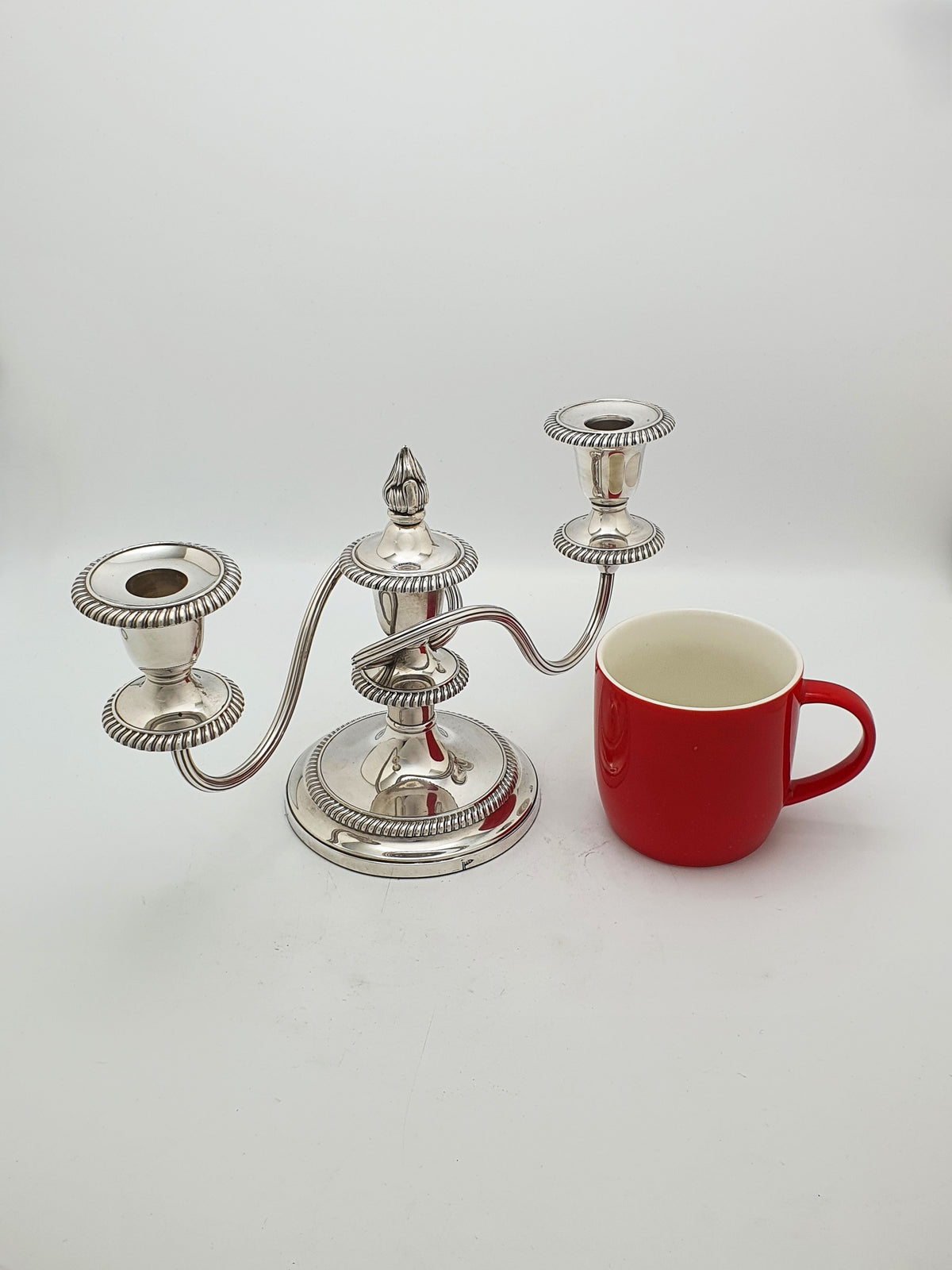 Pair of Antique Walker & Hall Silver Plated Low Candelabra – circa 1920