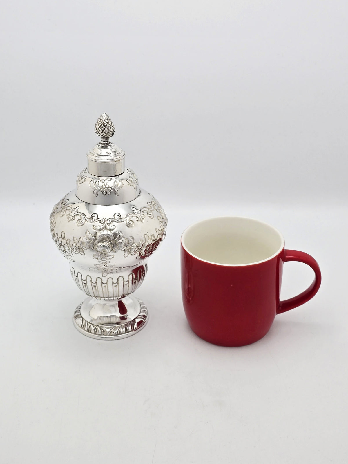 Antique Victorian Silver Plated Lidded Urn Tea Caddy – circa 1890