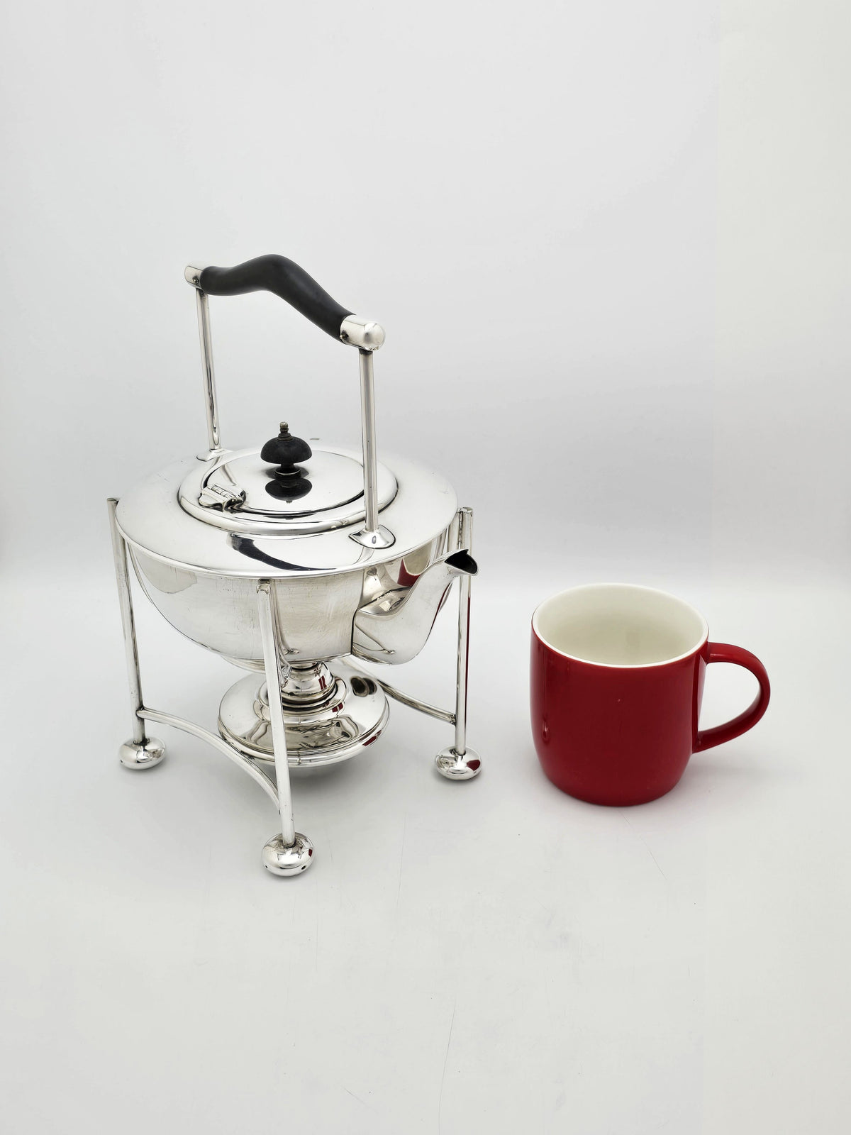Antique Edwardian Christopher Dresser Style Kettle on Stand circa 1905