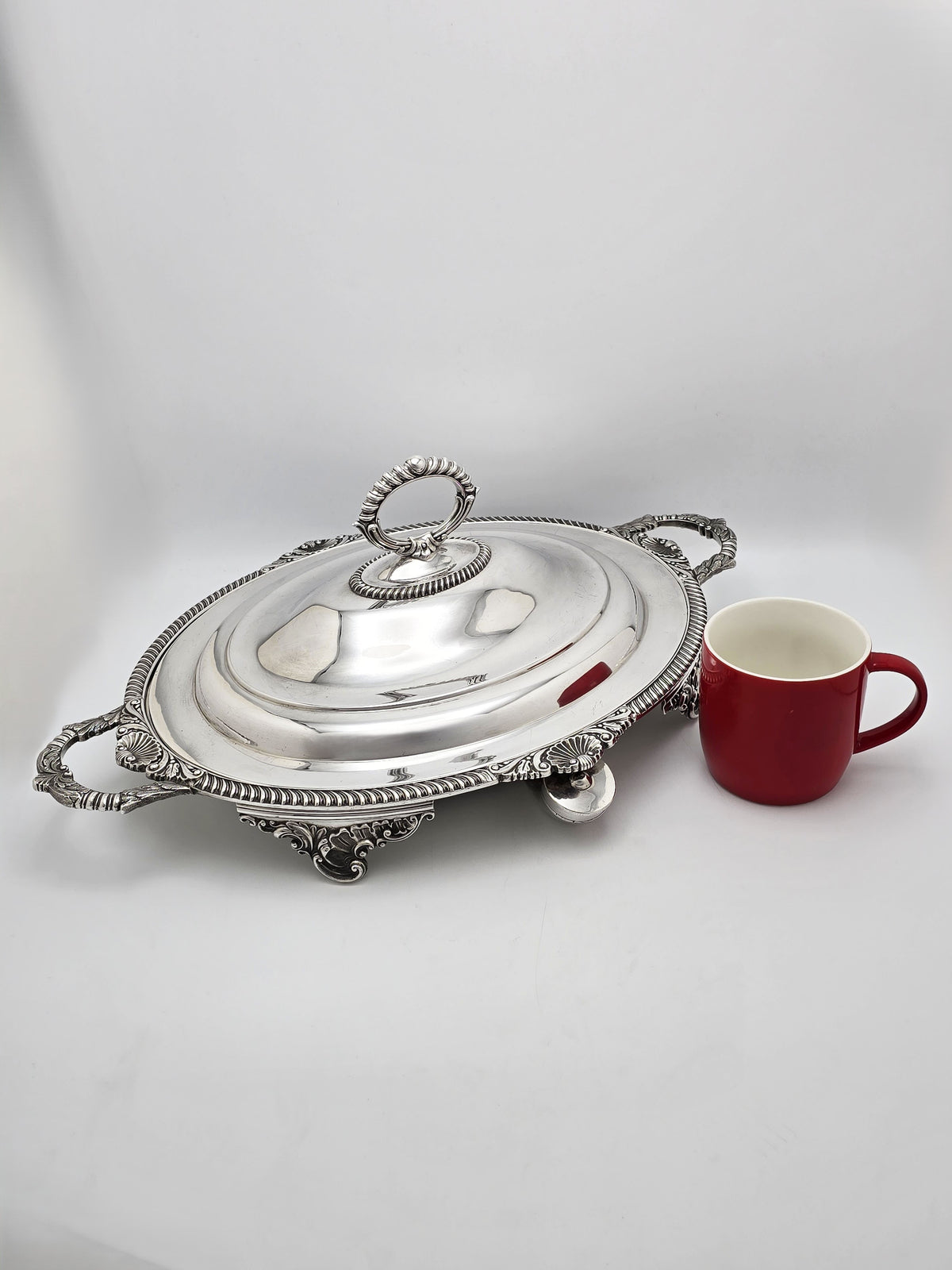 Antique Victorian Silver Plated Large Warming Dish, circa 1880