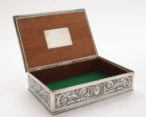 Lovely French Silver on Copper Plated Box - circa 1920