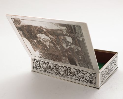 Lovely French Silver on Copper Plated Box - circa 1920