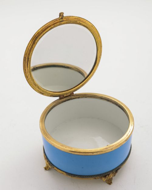 漂亮的法国瓷器饰品盒 - 古董珠宝盒 - 大约 1920 年