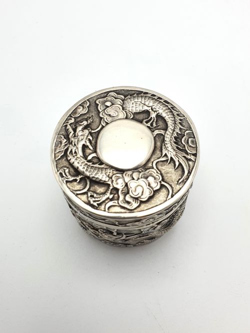 精美的中国银盒 - 约 1900 年