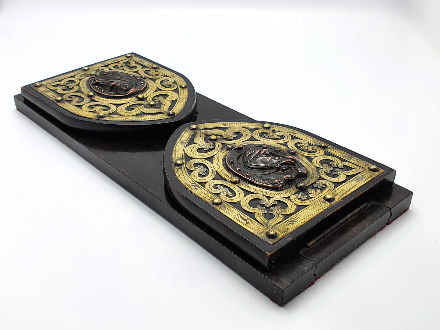 Splendid Victorian Equestrian Book Slide - English Antique - circa 1890