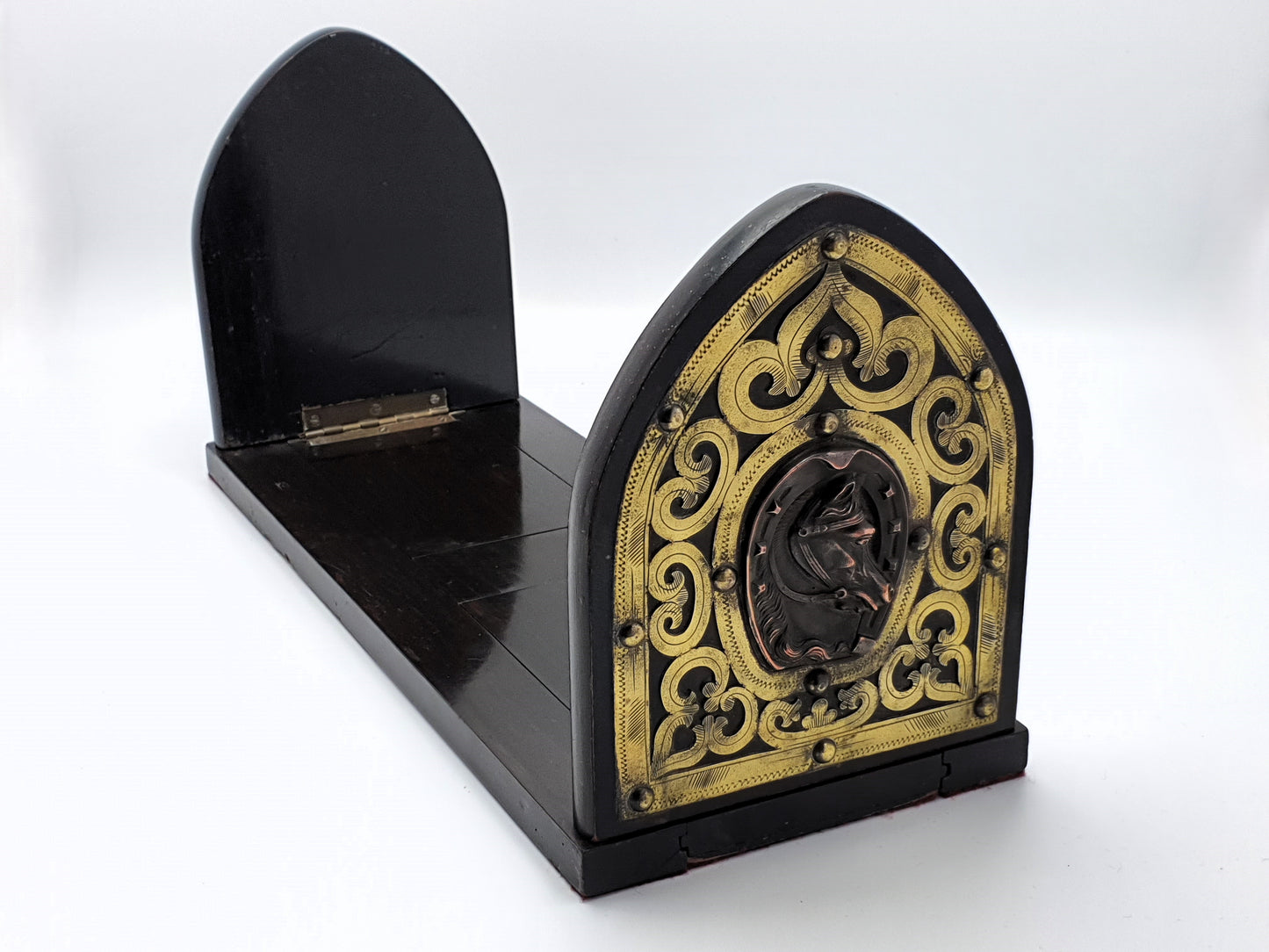 Splendid Victorian Equestrian Book Slide - English Antique - circa 1890