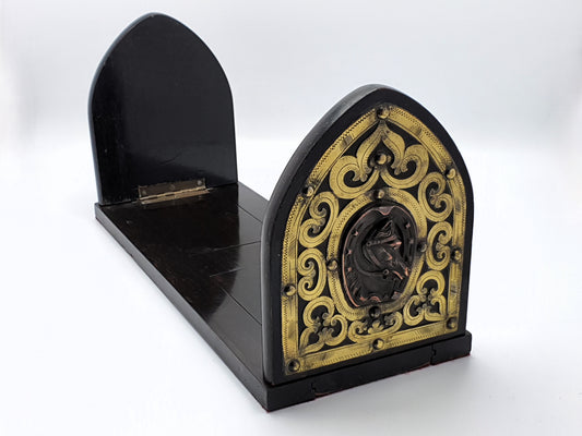 Splendid Victorian Equestrian Book Slide - English Antique - circa 1890