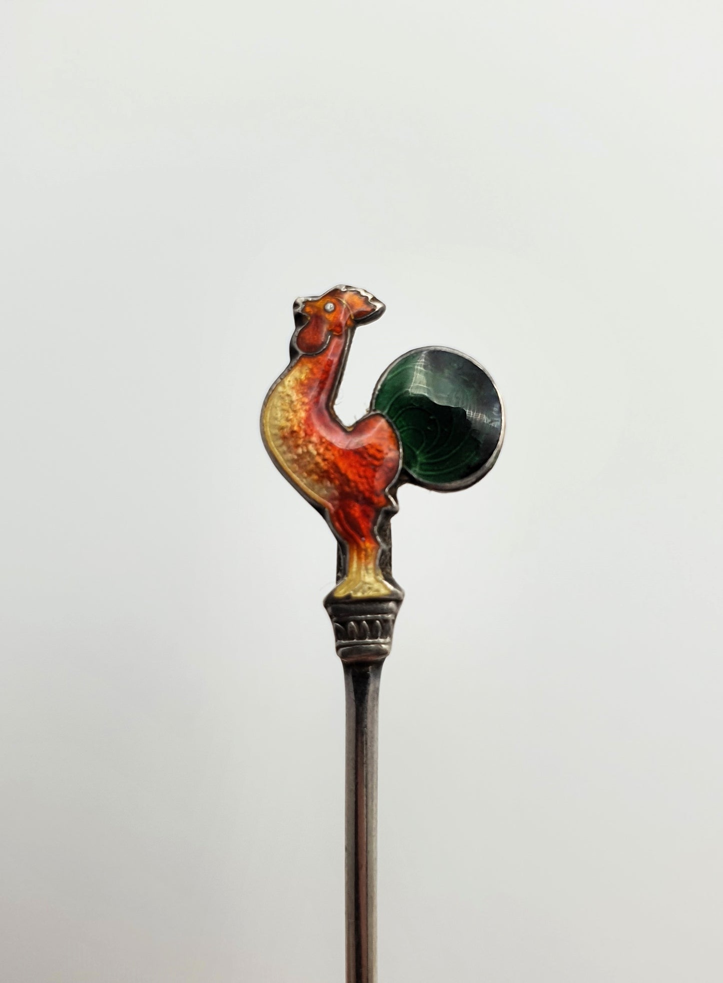 Beautiful Set of Enamelled and Silver Cocktail Sticks - circa 1930