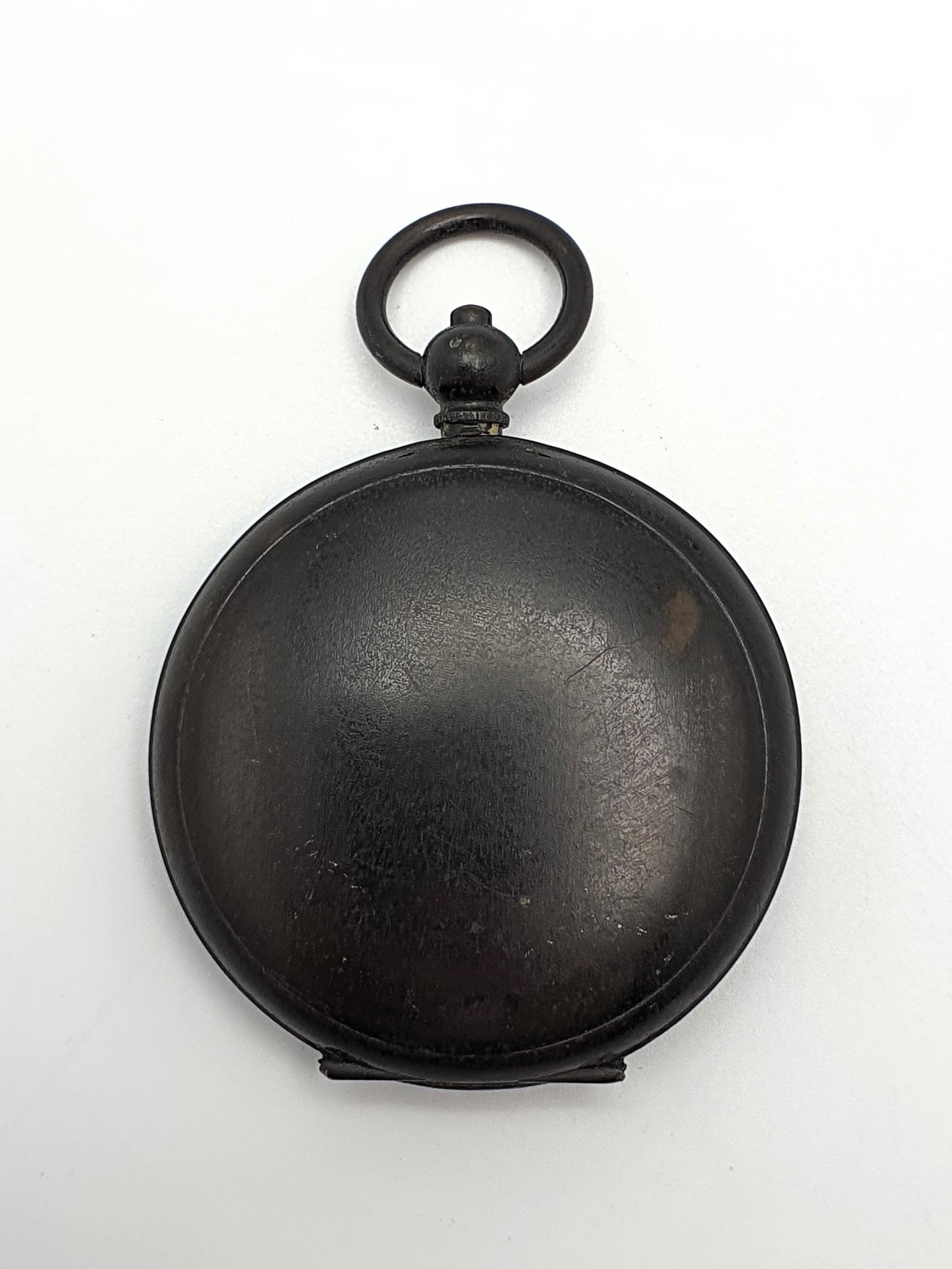 Antique English Black Lacquered Brass Compass - 1915