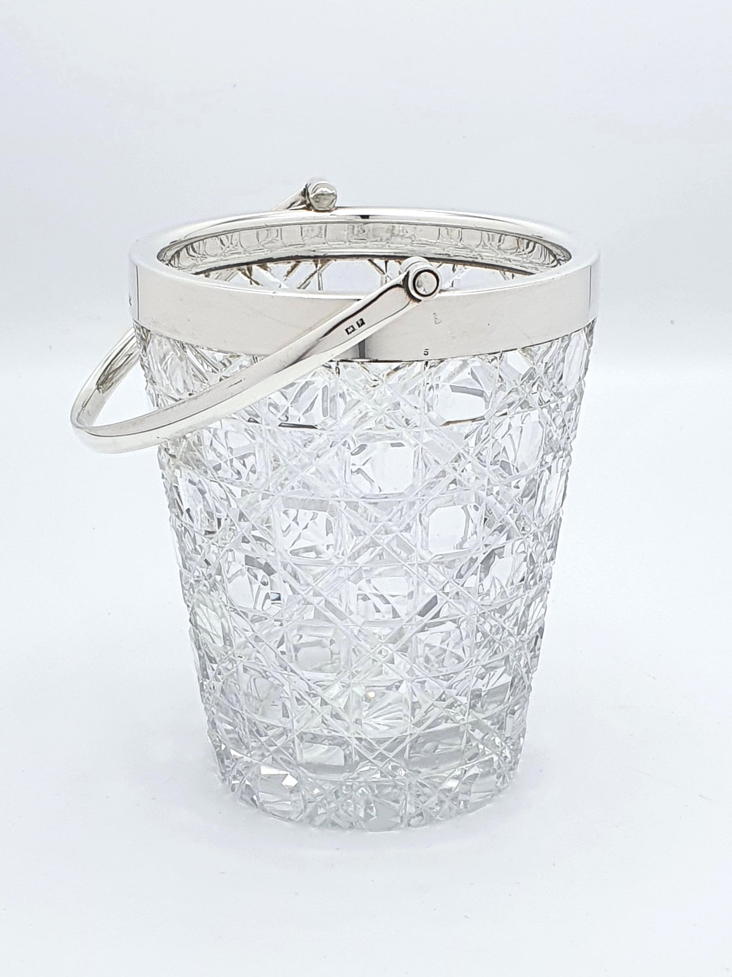 Fabulous English Cut Glass and Silver Ice Bucket - 1964