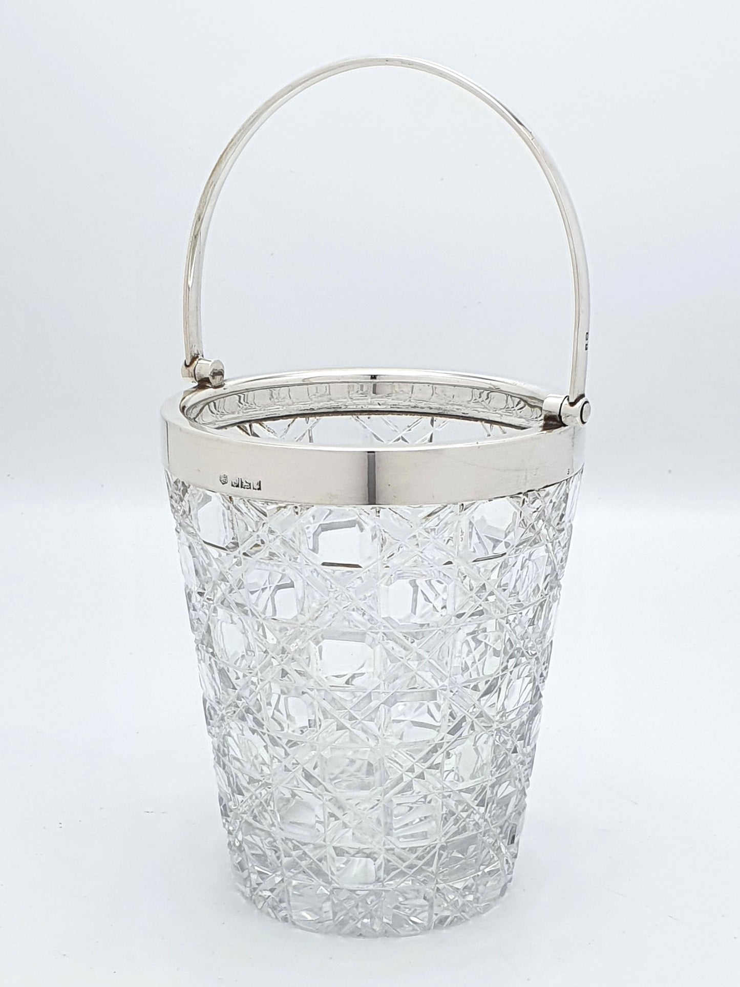 Fabulous English Cut Glass and Silver Ice Bucket - 1964