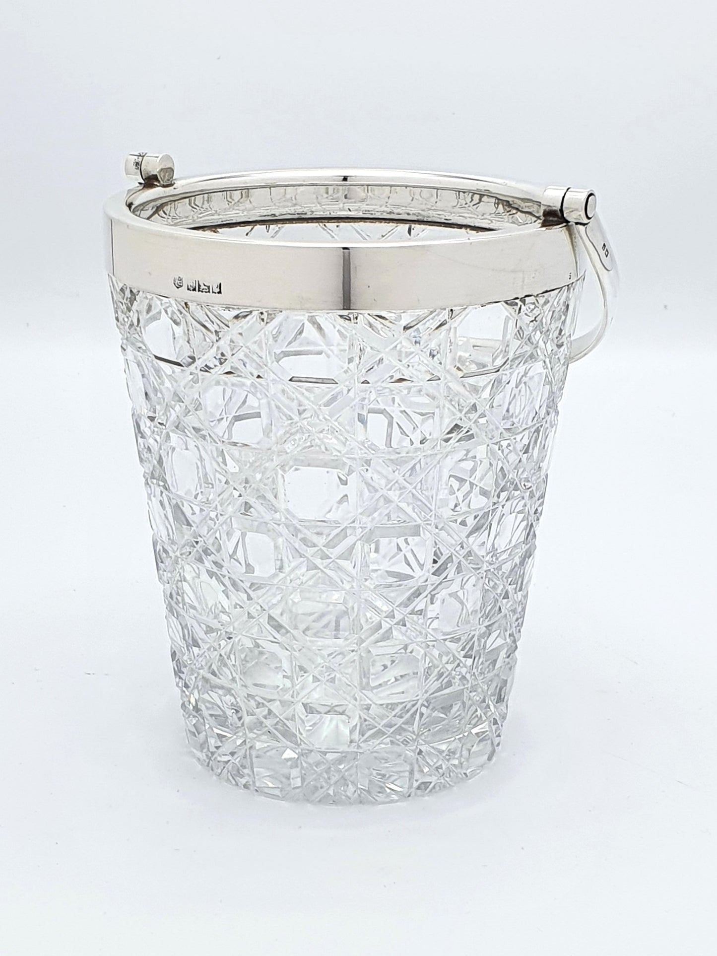 Fabulous English Cut Glass and Silver Ice Bucket - 1964